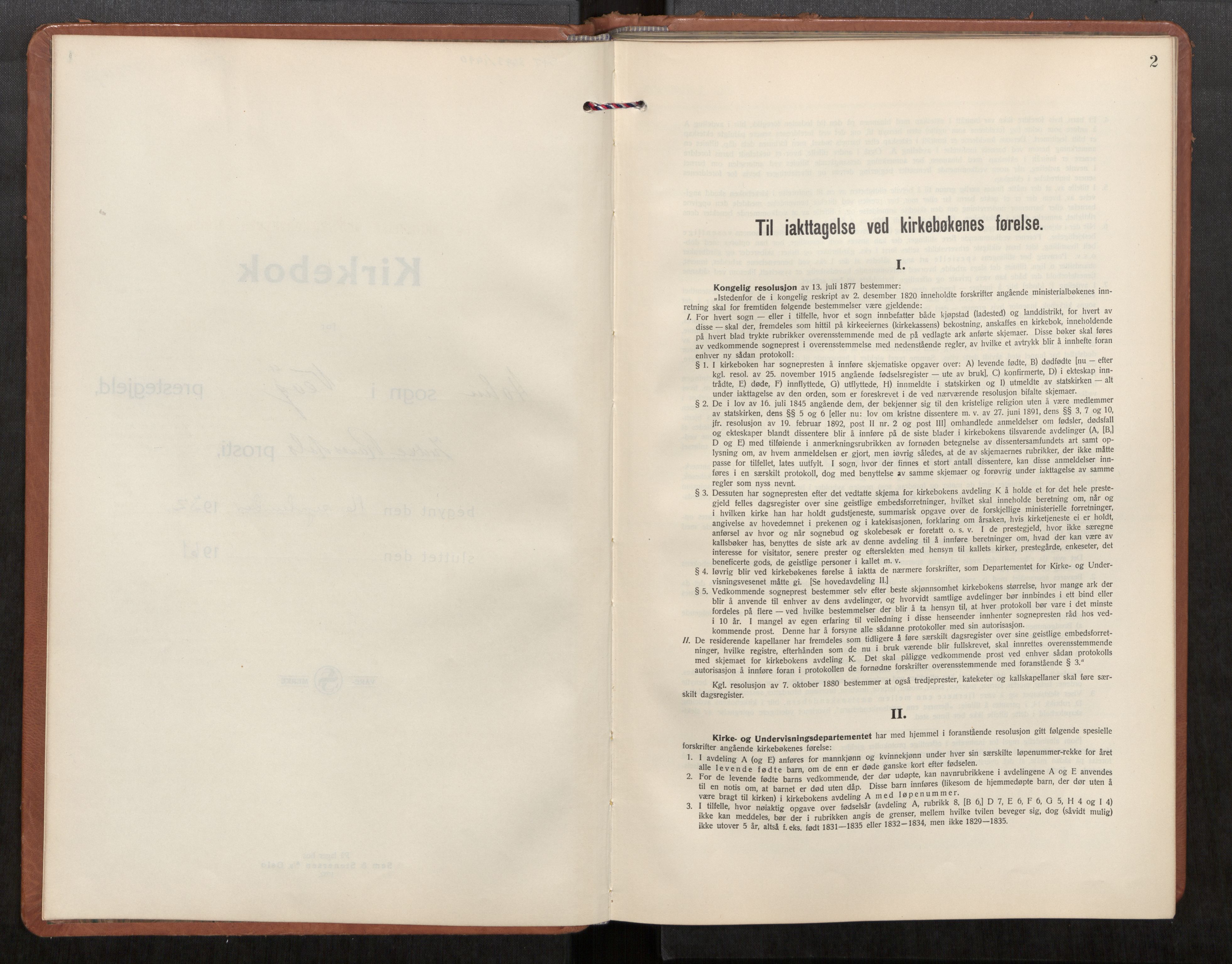Ministerialprotokoller, klokkerbøker og fødselsregistre - Møre og Romsdal, AV/SAT-A-1454/549/L0616: Klokkerbok nr. 549C02, 1932-1961, s. 2