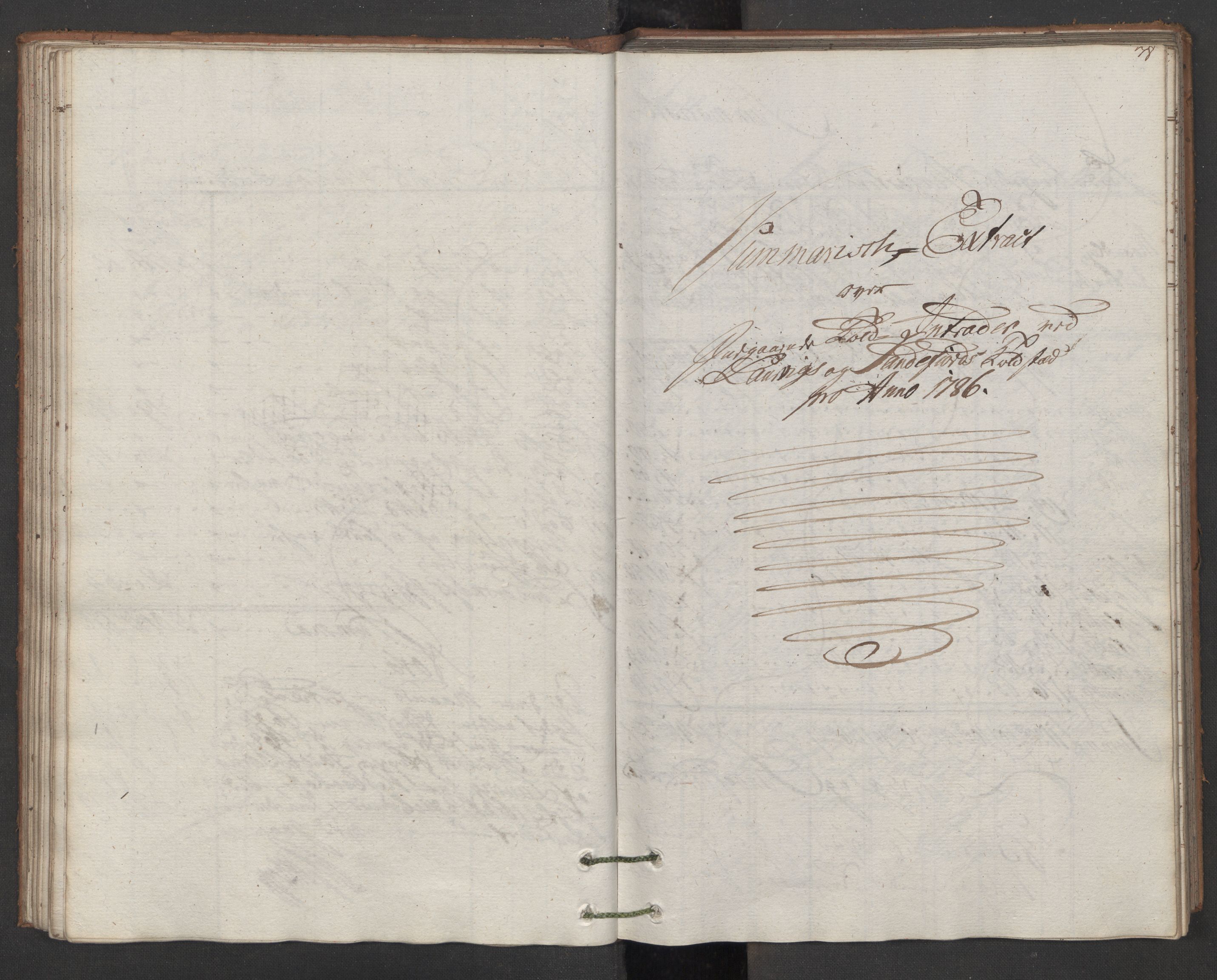 Generaltollkammeret, tollregnskaper, AV/RA-EA-5490/R11/L0086/0001: Tollregnskaper Larvik og Sandefjord / Inngående hovedtollbok, 1786, s. 77b-78a