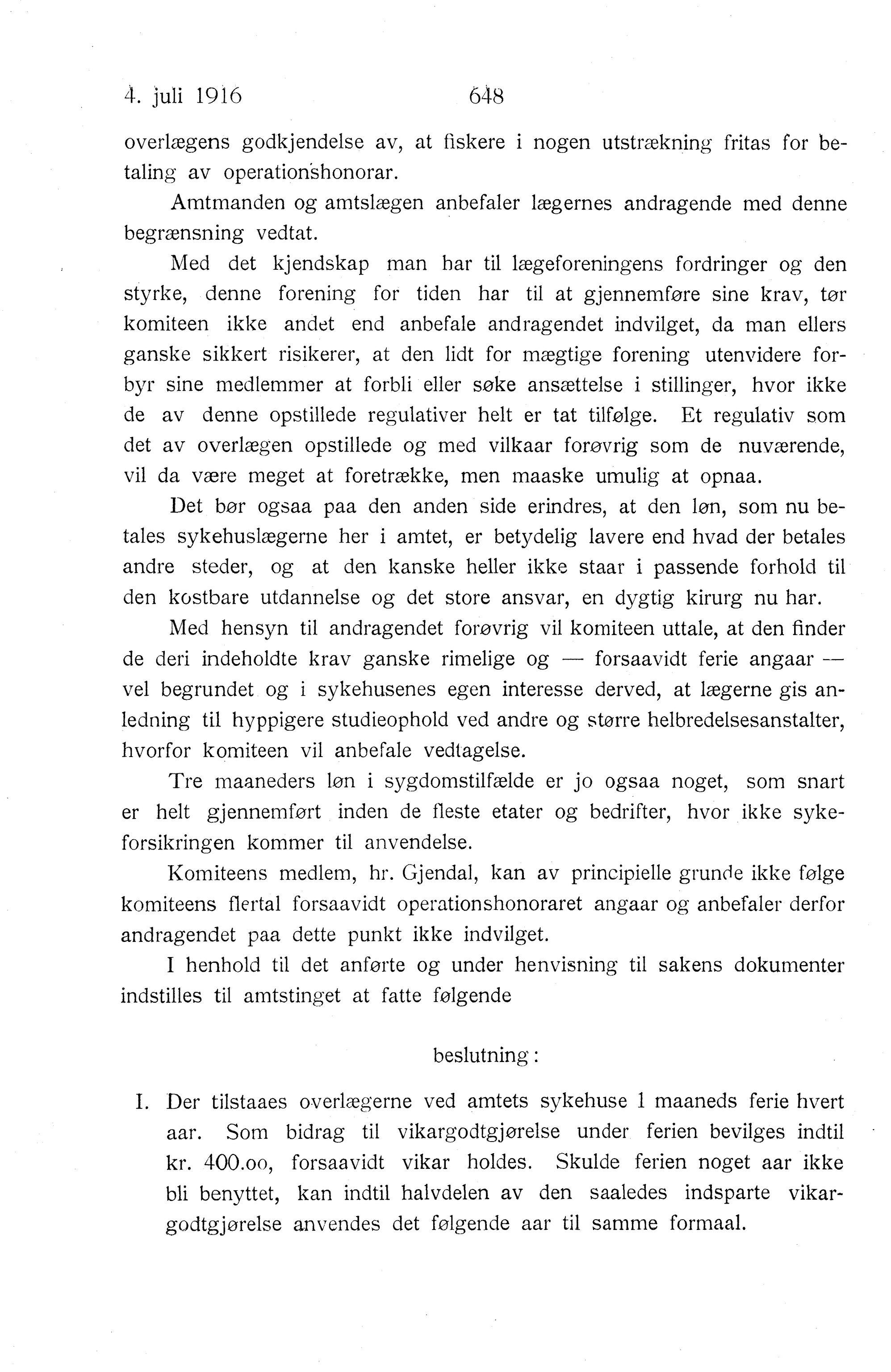 Nordland Fylkeskommune. Fylkestinget, AIN/NFK-17/176/A/Ac/L0039: Fylkestingsforhandlinger 1916, 1916