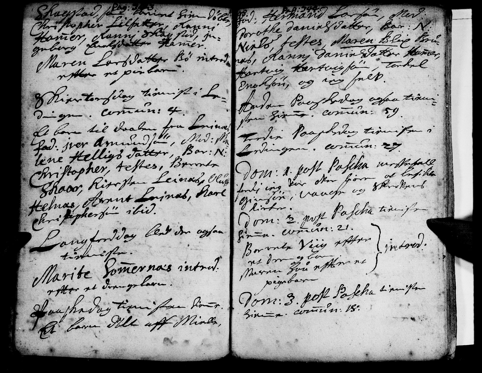 Ministerialprotokoller, klokkerbøker og fødselsregistre - Nordland, AV/SAT-A-1459/855/L0793: Ministerialbok nr. 855A01, 1686-1712, s. 343-344