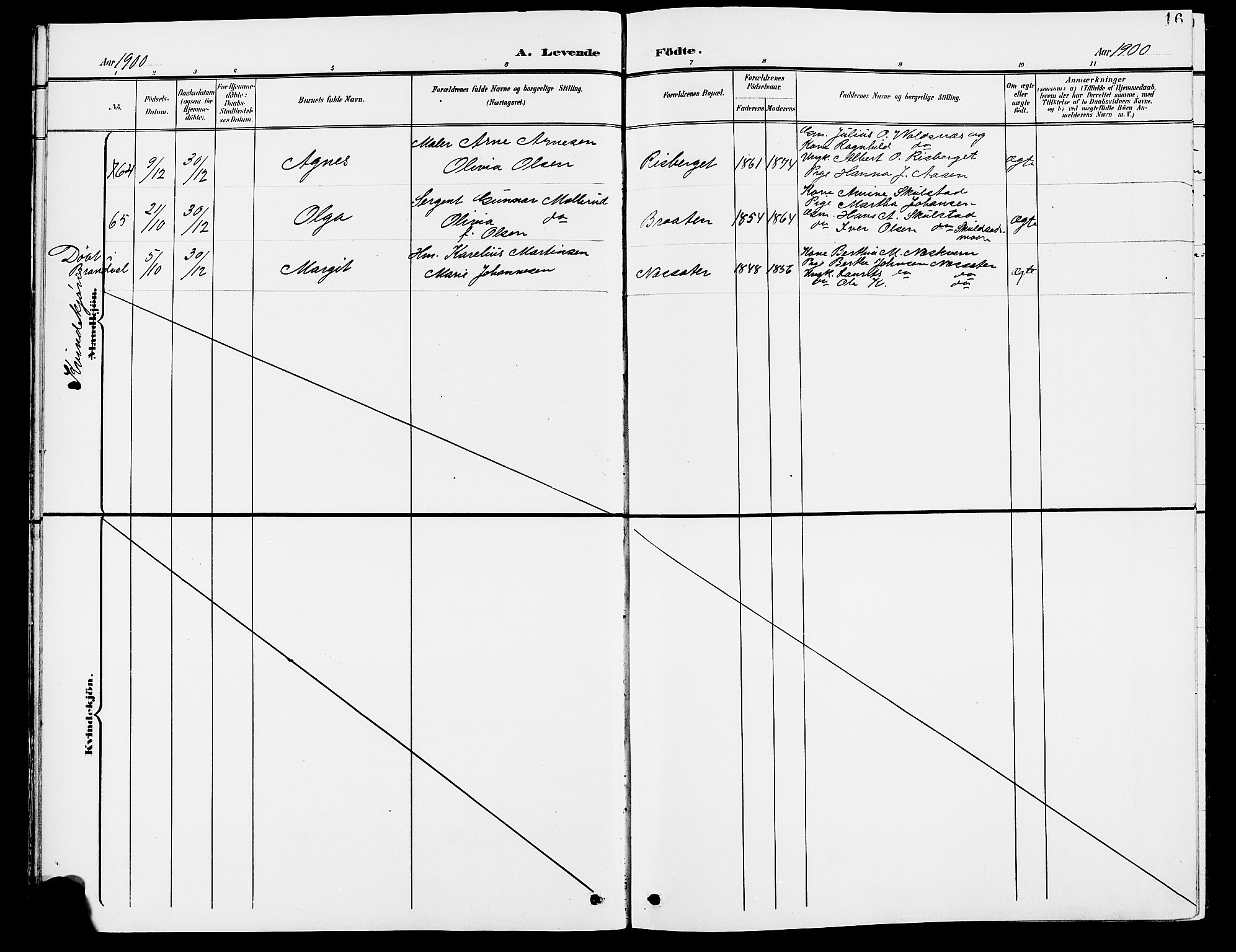 Grue prestekontor, AV/SAH-PREST-036/H/Ha/Hab/L0005: Klokkerbok nr. 5, 1900-1909, s. 16