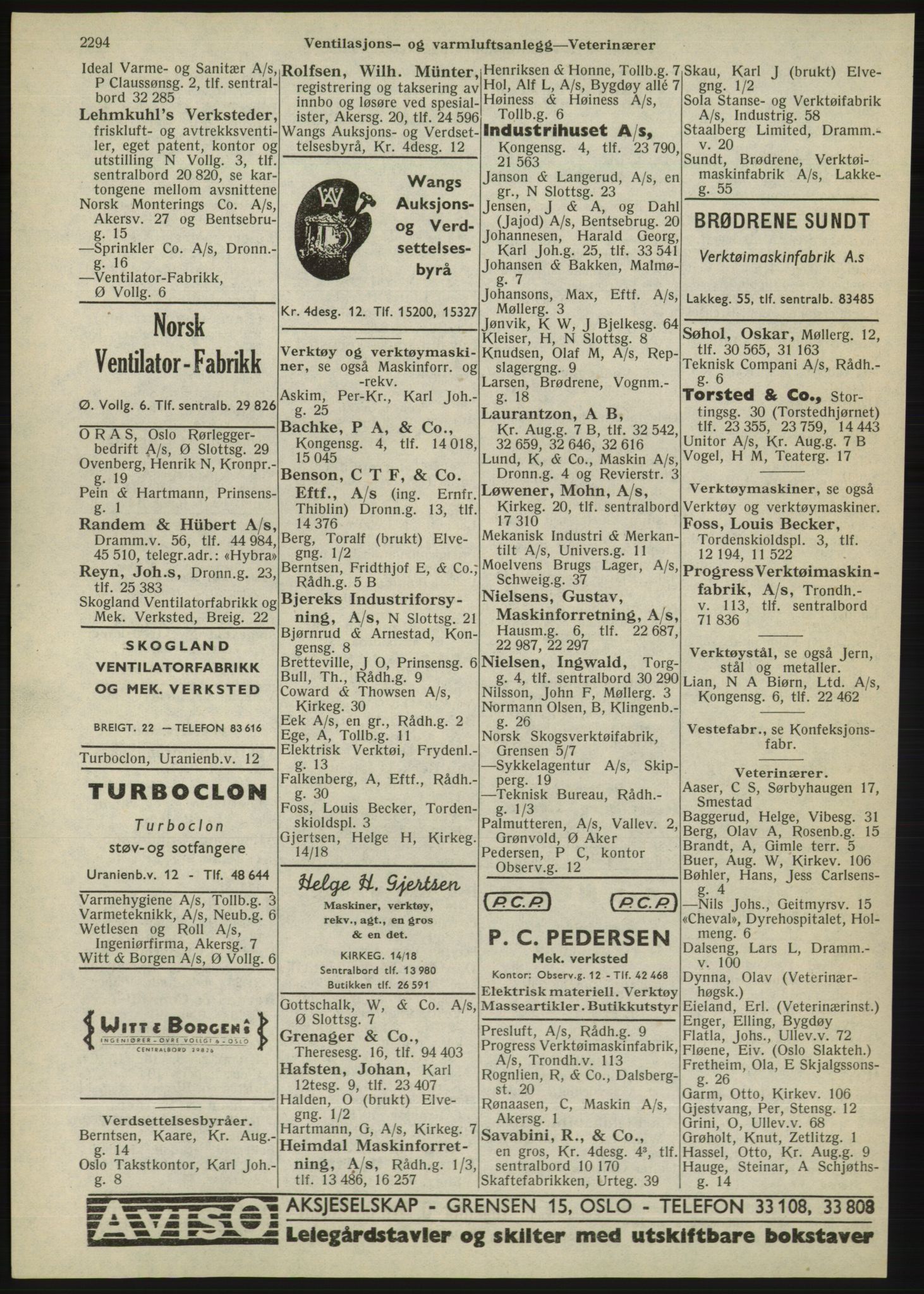 Kristiania/Oslo adressebok, PUBL/-, 1945, s. 2210