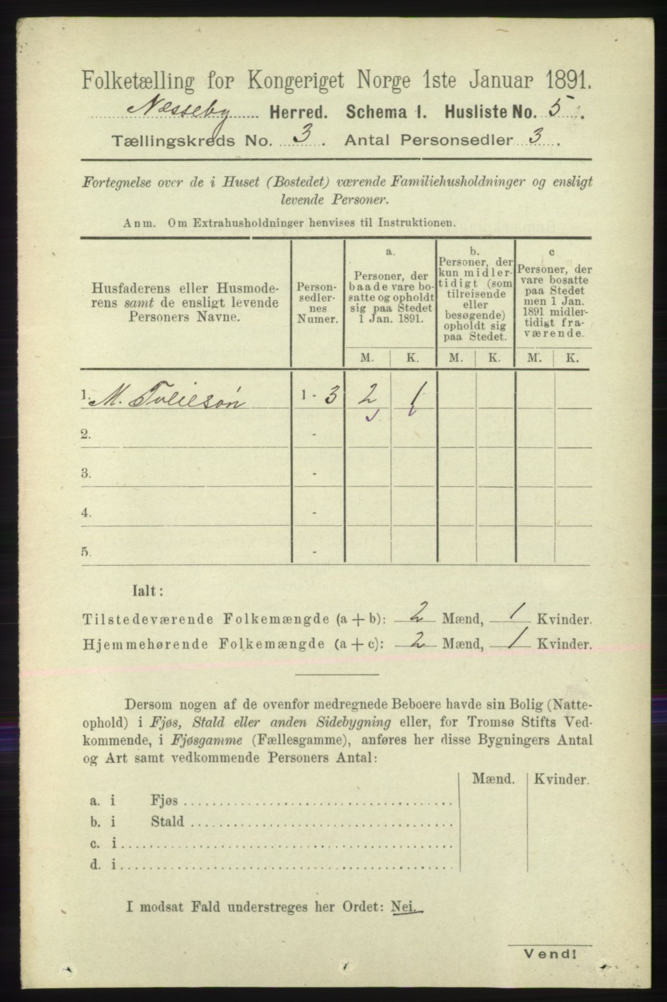 RA, Folketelling 1891 for 2027 Nesseby herred, 1891, s. 987