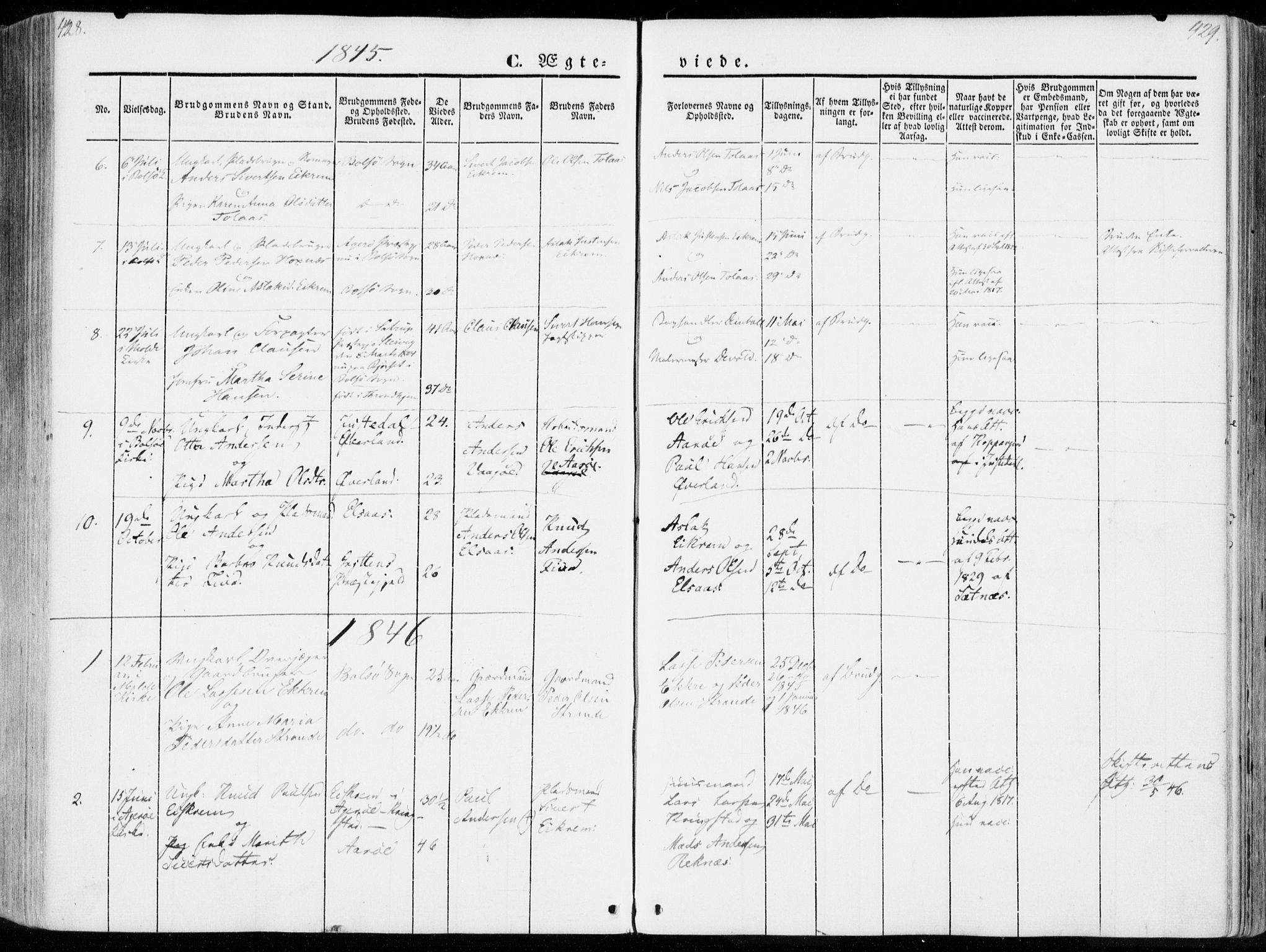 Ministerialprotokoller, klokkerbøker og fødselsregistre - Møre og Romsdal, AV/SAT-A-1454/555/L0653: Ministerialbok nr. 555A04, 1843-1869, s. 428-429