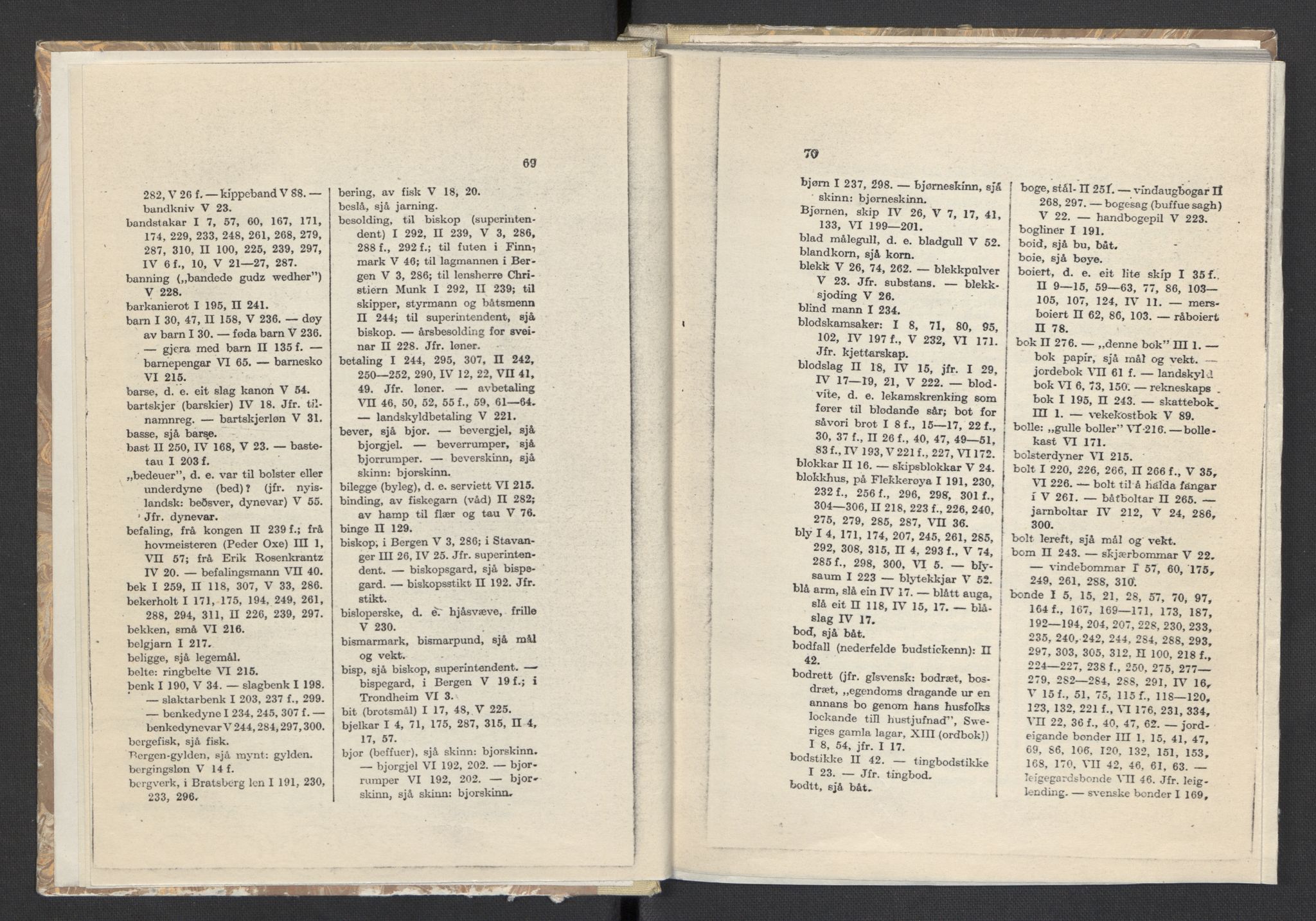 Publikasjoner utgitt av Arkivverket, PUBL/PUBL-001/C/0008: Sakregister, 1548-1567, s. 69-70