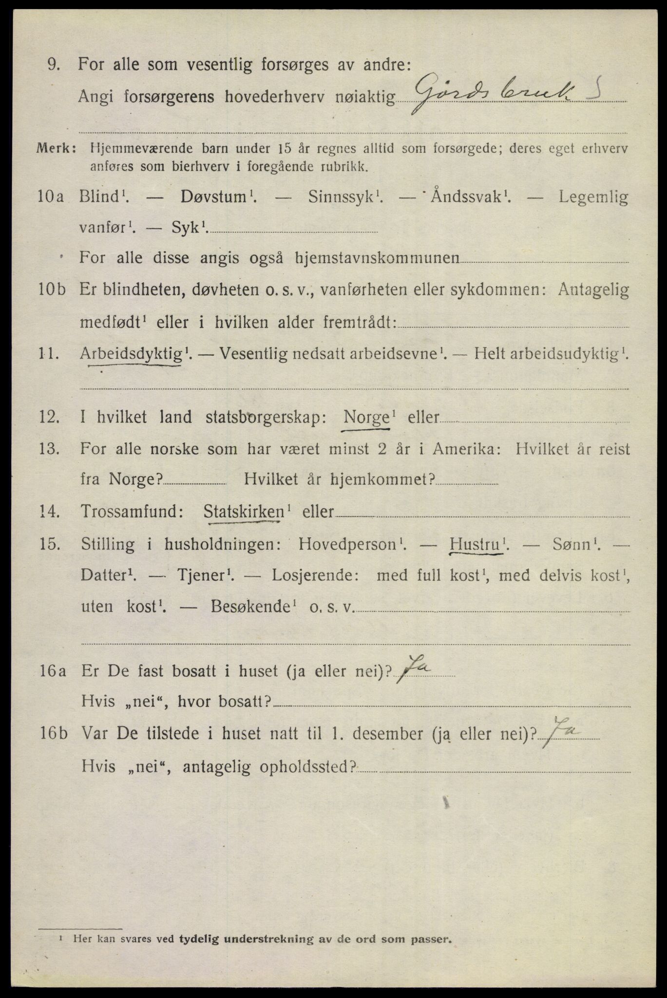 SAKO, Folketelling 1920 for 0620 Hol herred, 1920, s. 2692