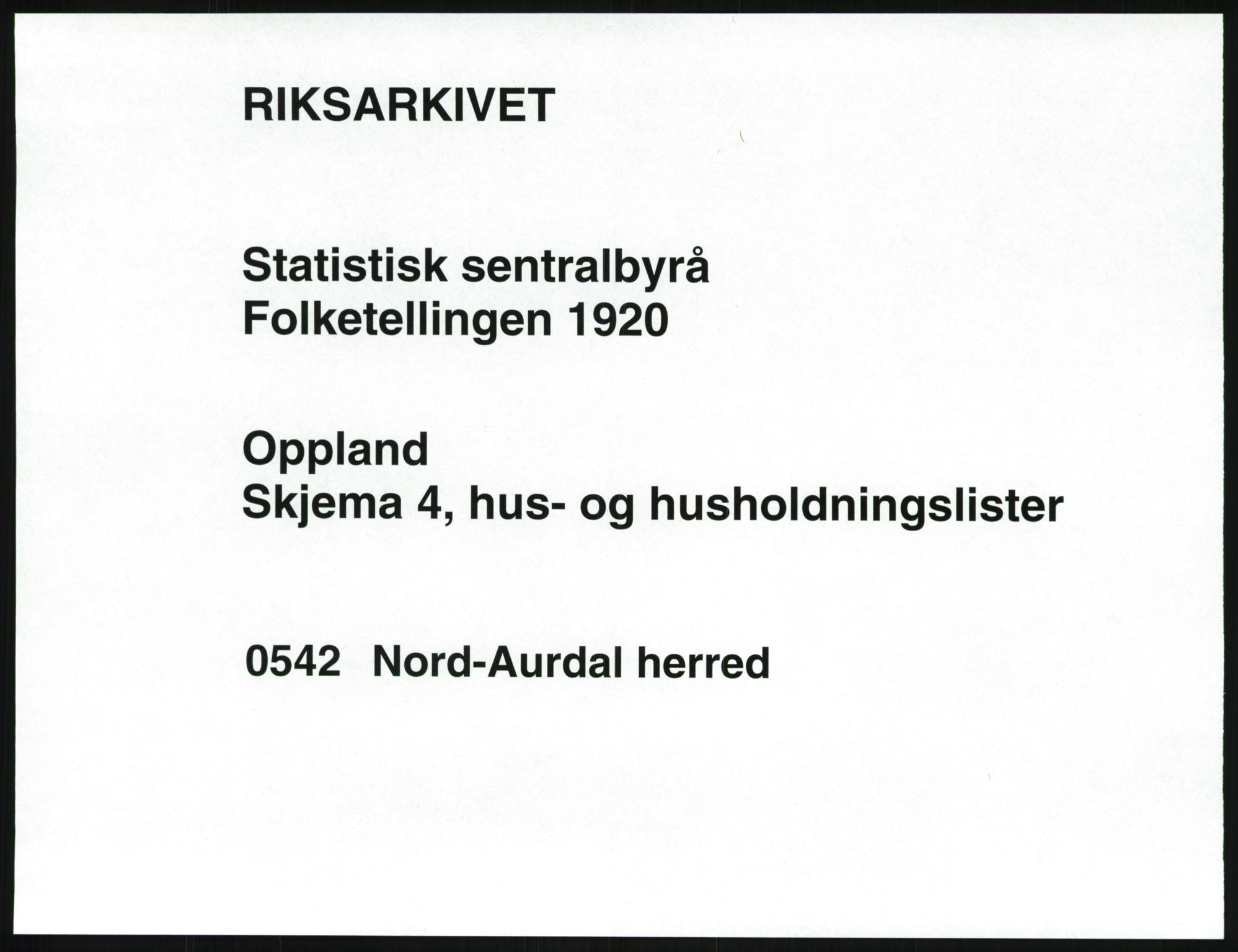 SAH, Folketelling 1920 for 0542 Nord-Aurdal herred, 1920, s. 66