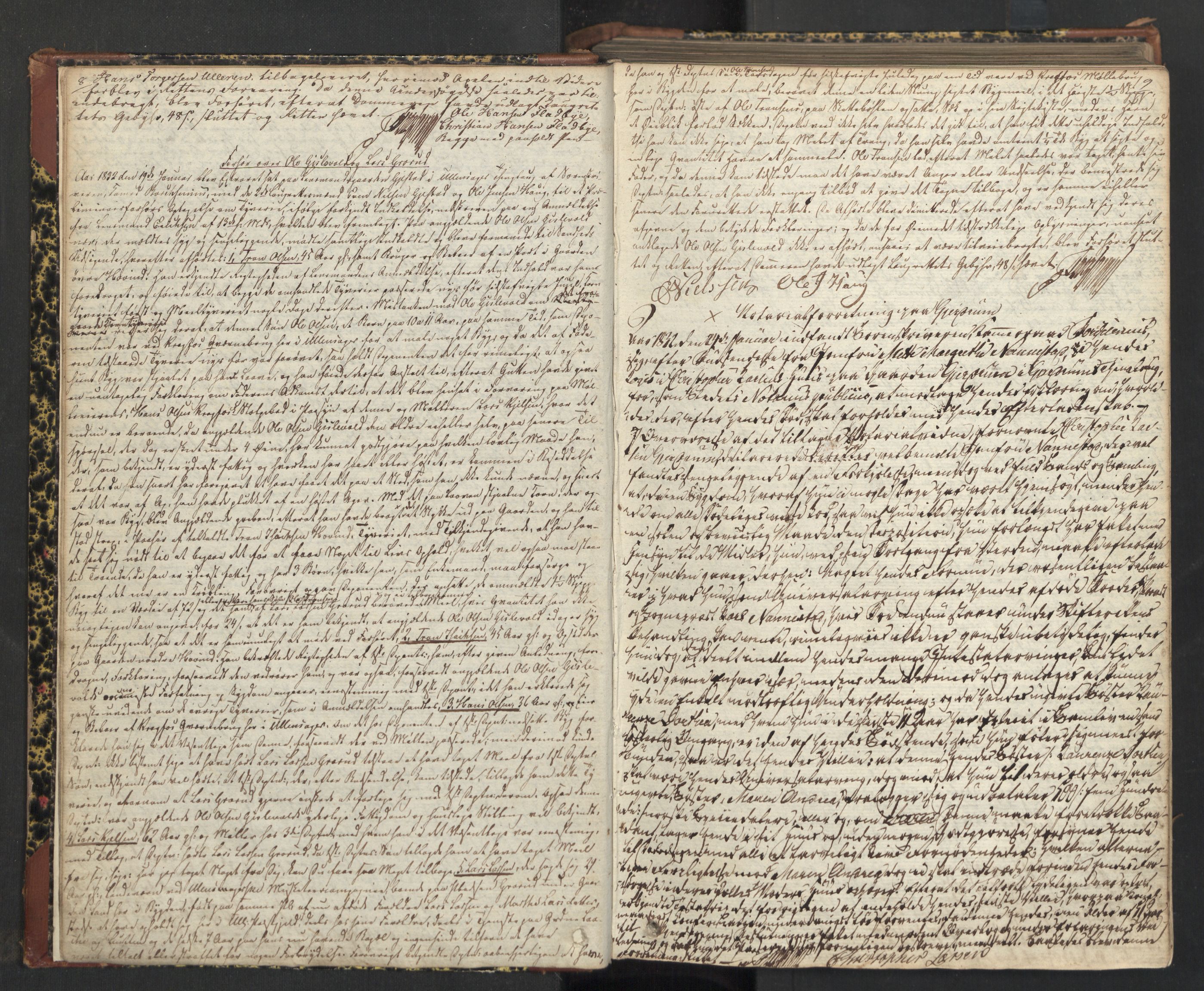 Øvre Romerike sorenskriveri, AV/SAO-A-10649/F/Fc/Fca/L0015: Ekstrarettsprotokoll 15, 1832-1838, s. 8-9