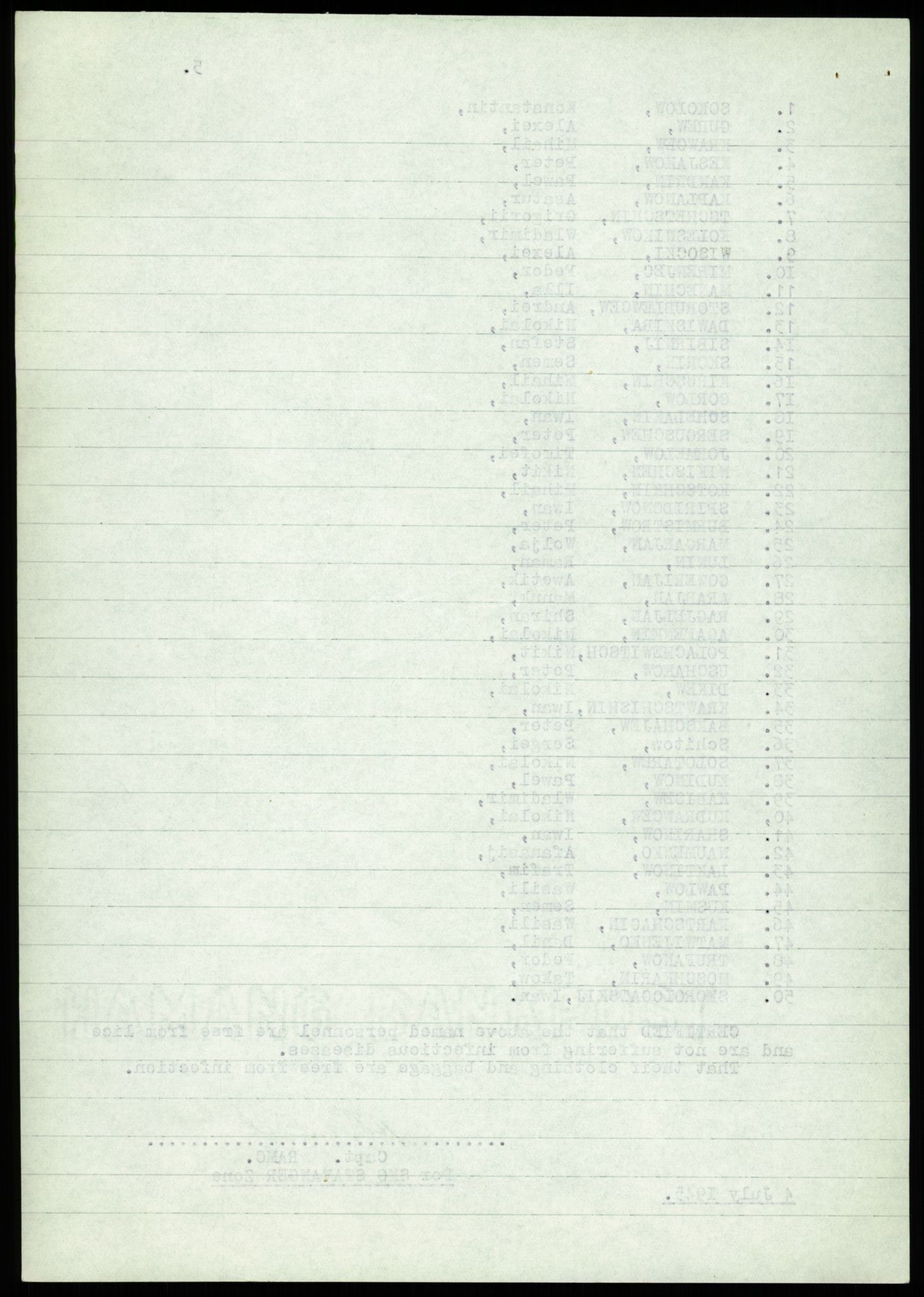 Flyktnings- og fangedirektoratet, Repatrieringskontoret, AV/RA-S-1681/D/Db/L0022: Displaced Persons (DPs) og sivile tyskere, 1945-1948, s. 499