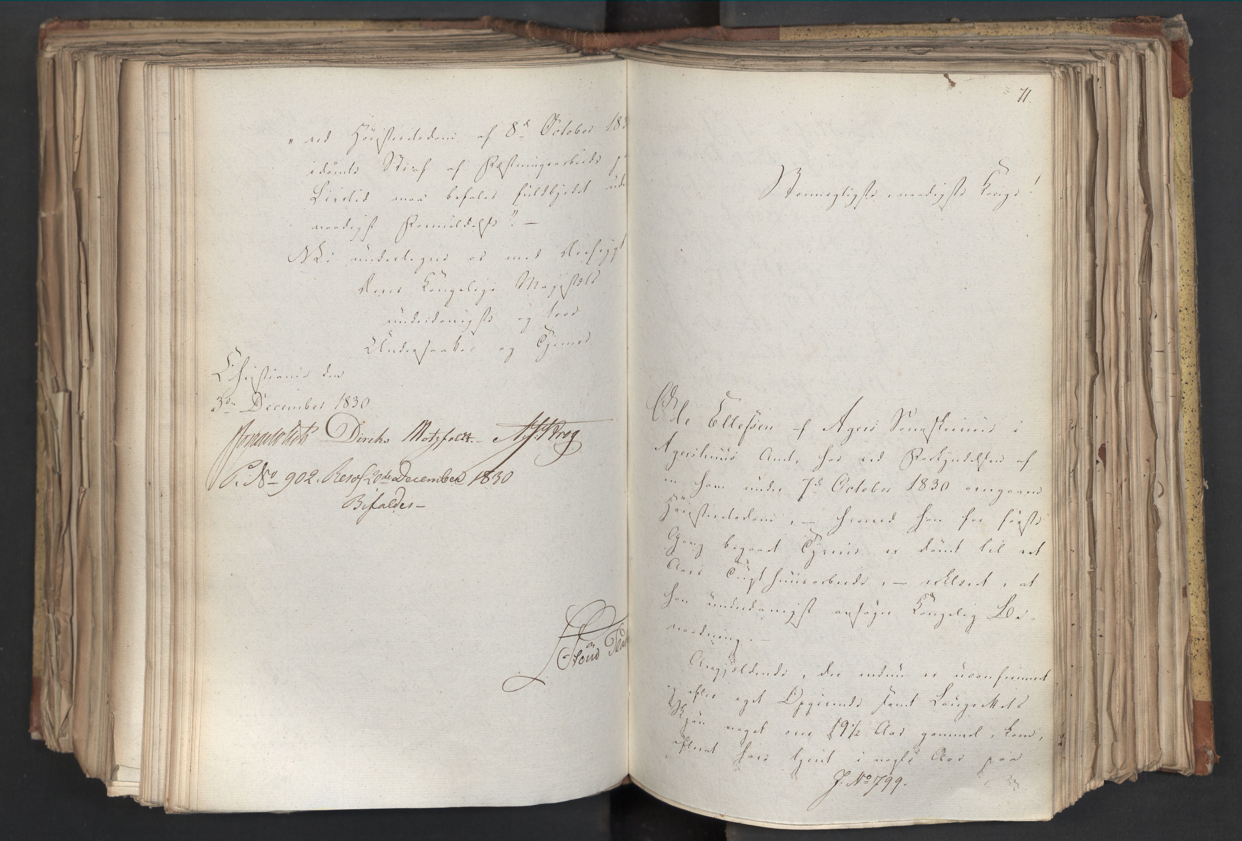 Statsrådsavdelingen i Stockholm, AV/RA-S-1003/D/Da/L0068: Regjeringsinnstillinger nr. 660-876, 1830, s. 486