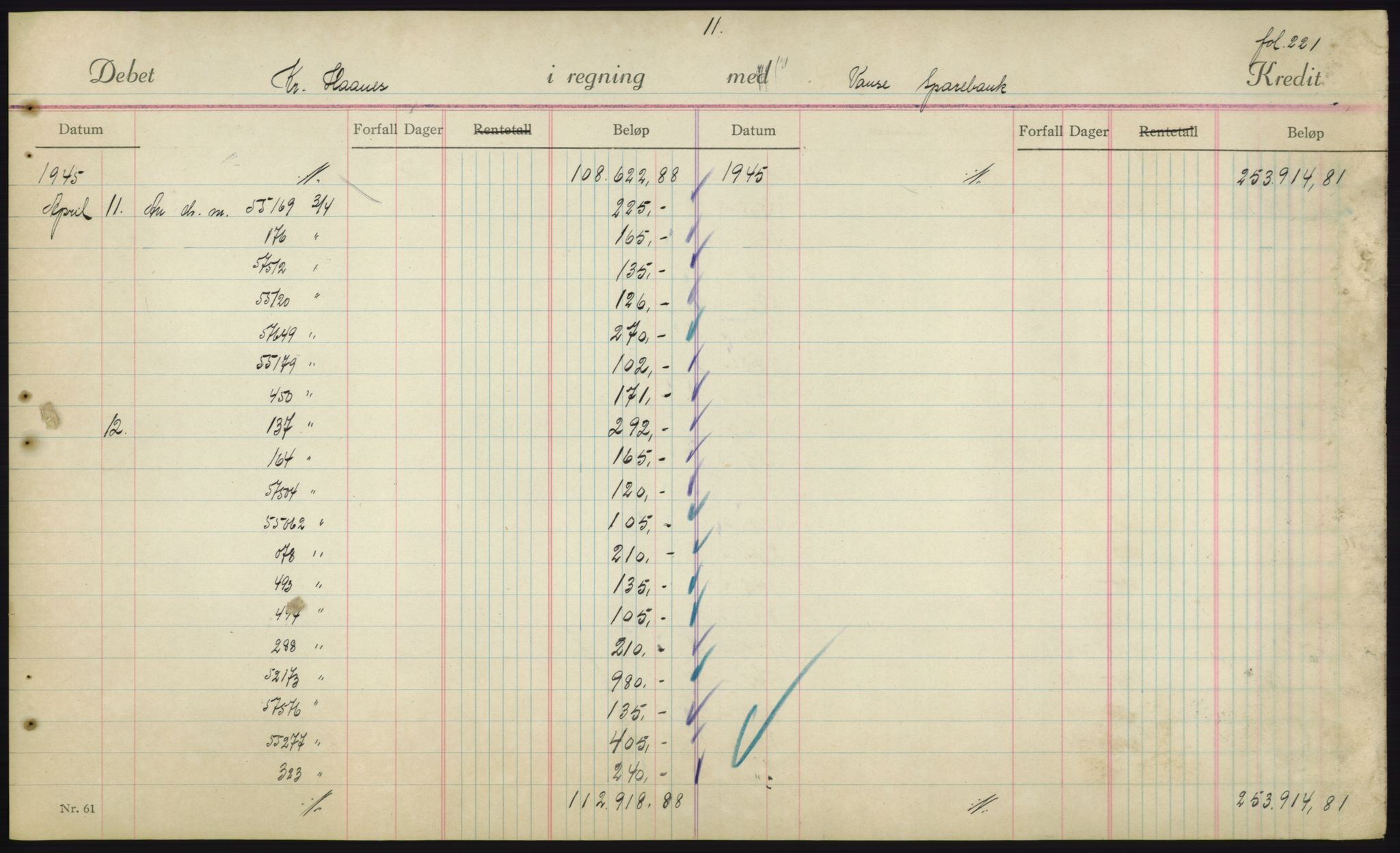 Forsvarsdepartementet, 10. kontor / Oppgjørskontoret, AV/RA-RAFA-1225/D/Db/L0180: Lista oppgjørskontor, 1942-1952, s. 1975