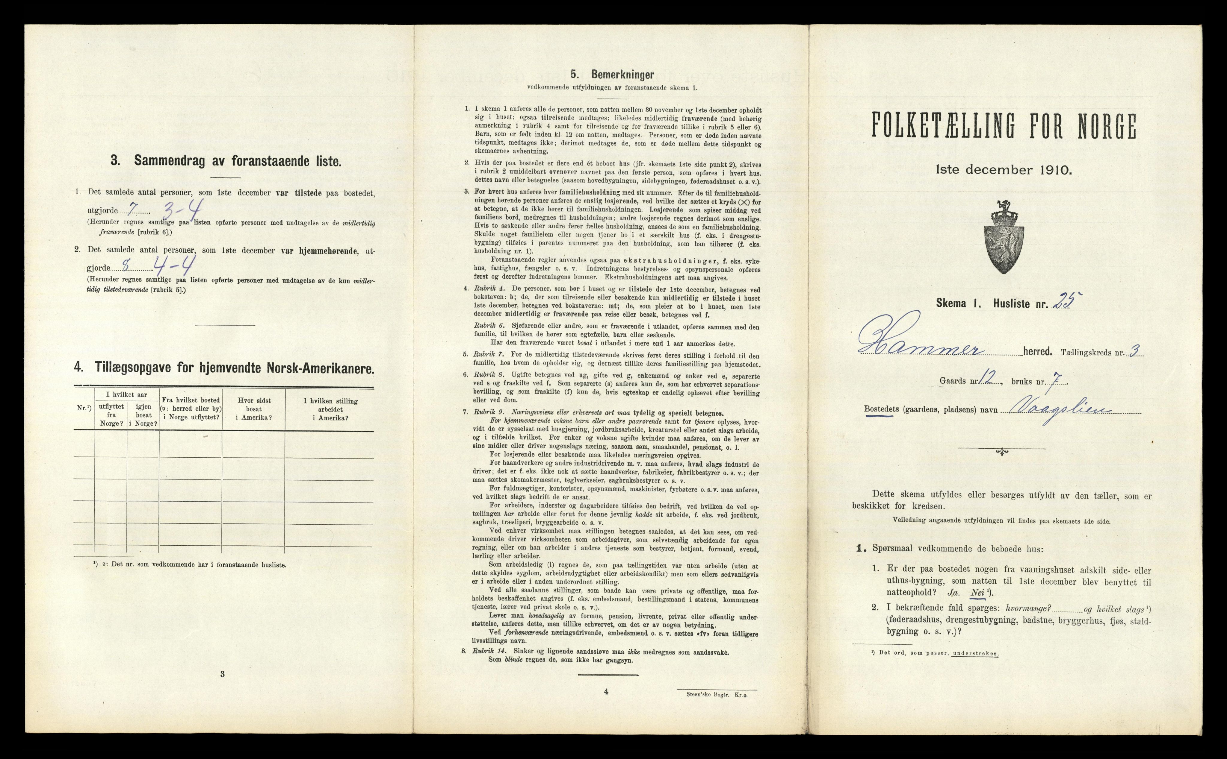 RA, Folketelling 1910 for 1254 Hamre herred, 1910, s. 196