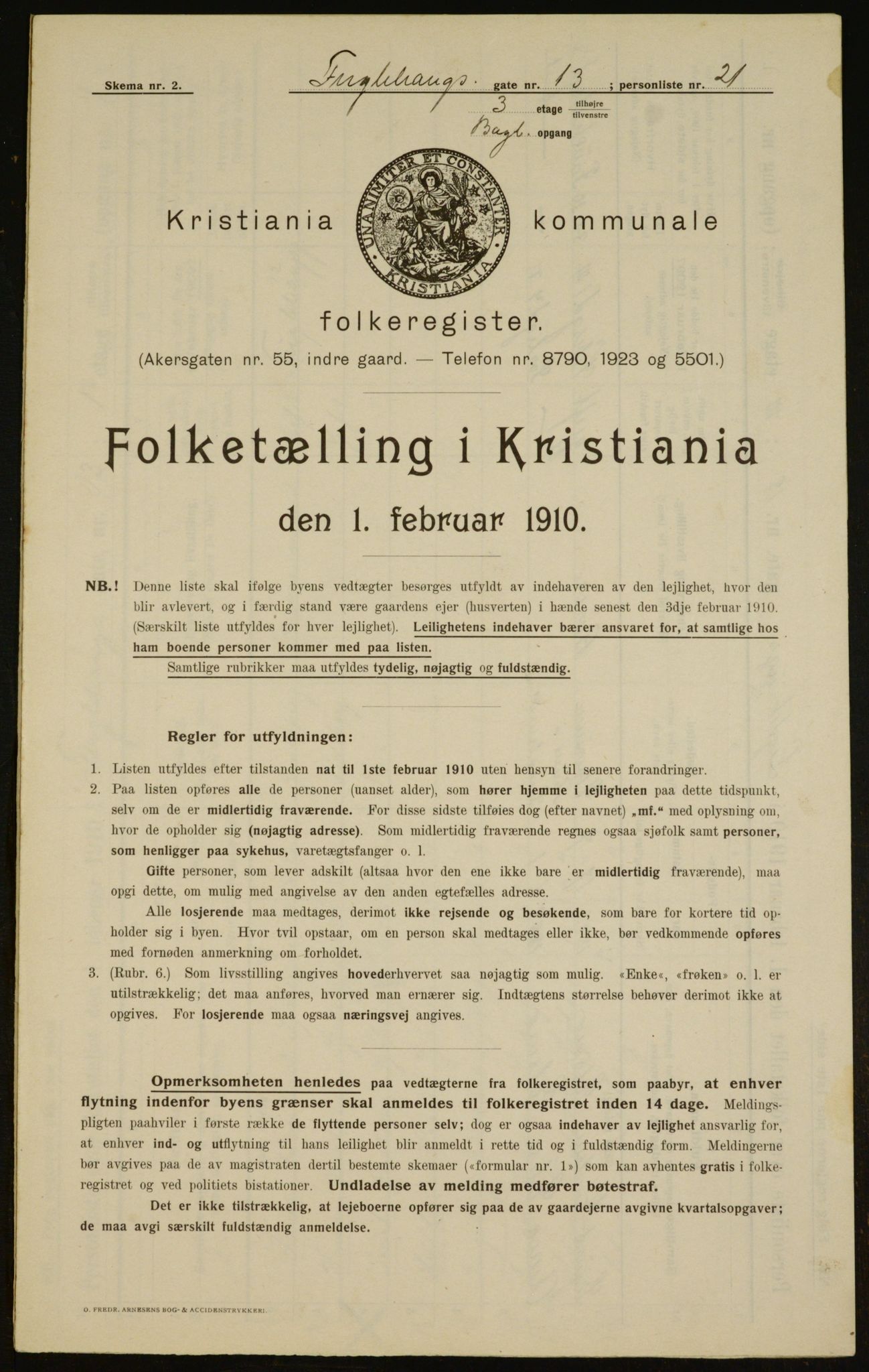 OBA, Kommunal folketelling 1.2.1910 for Kristiania, 1910, s. 27081