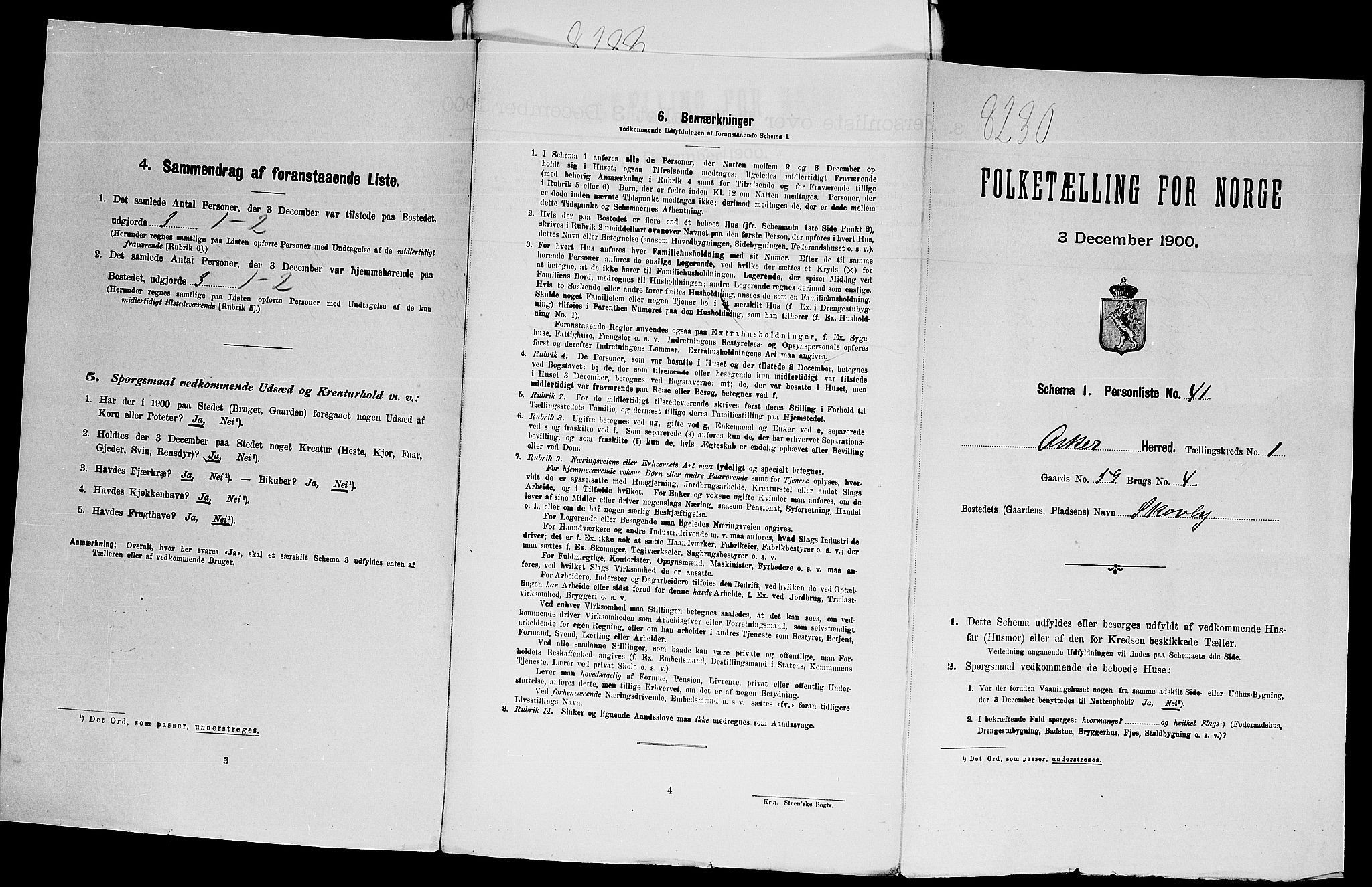 SAO, Folketelling 1900 for 0220 Asker herred, 1900, s. 1338
