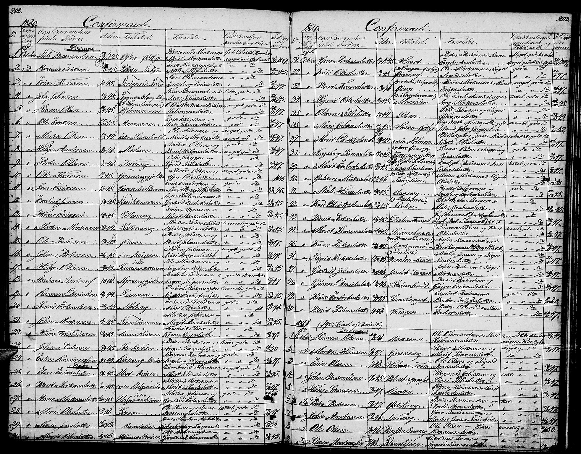 Tynset prestekontor, AV/SAH-PREST-058/H/Ha/Hab/L0005: Klokkerbok nr. 5, 1860-1879, s. 202-203