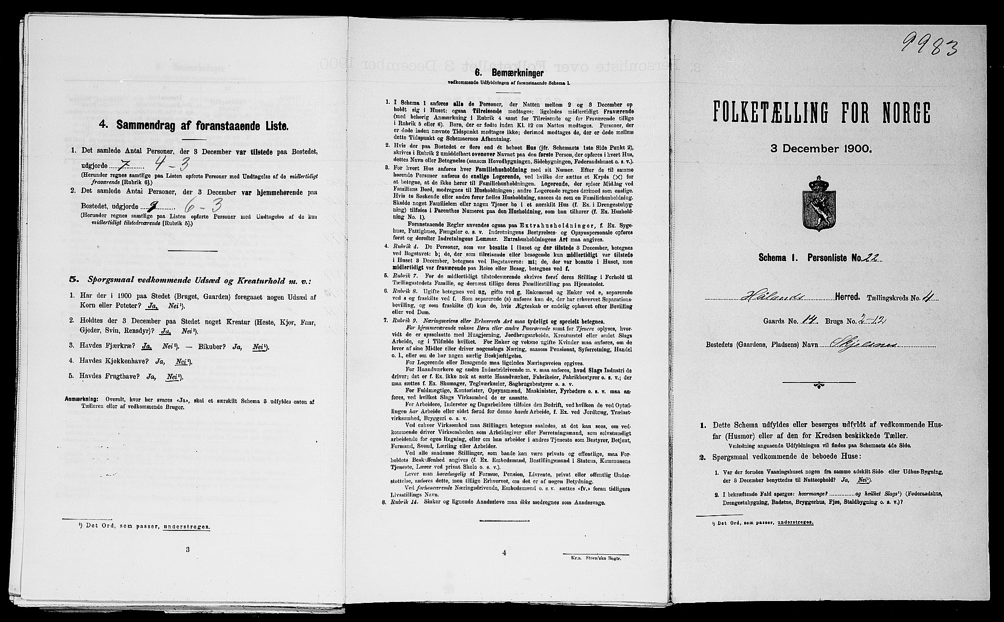 SAST, Folketelling 1900 for 1124 Haaland herred, 1900, s. 647