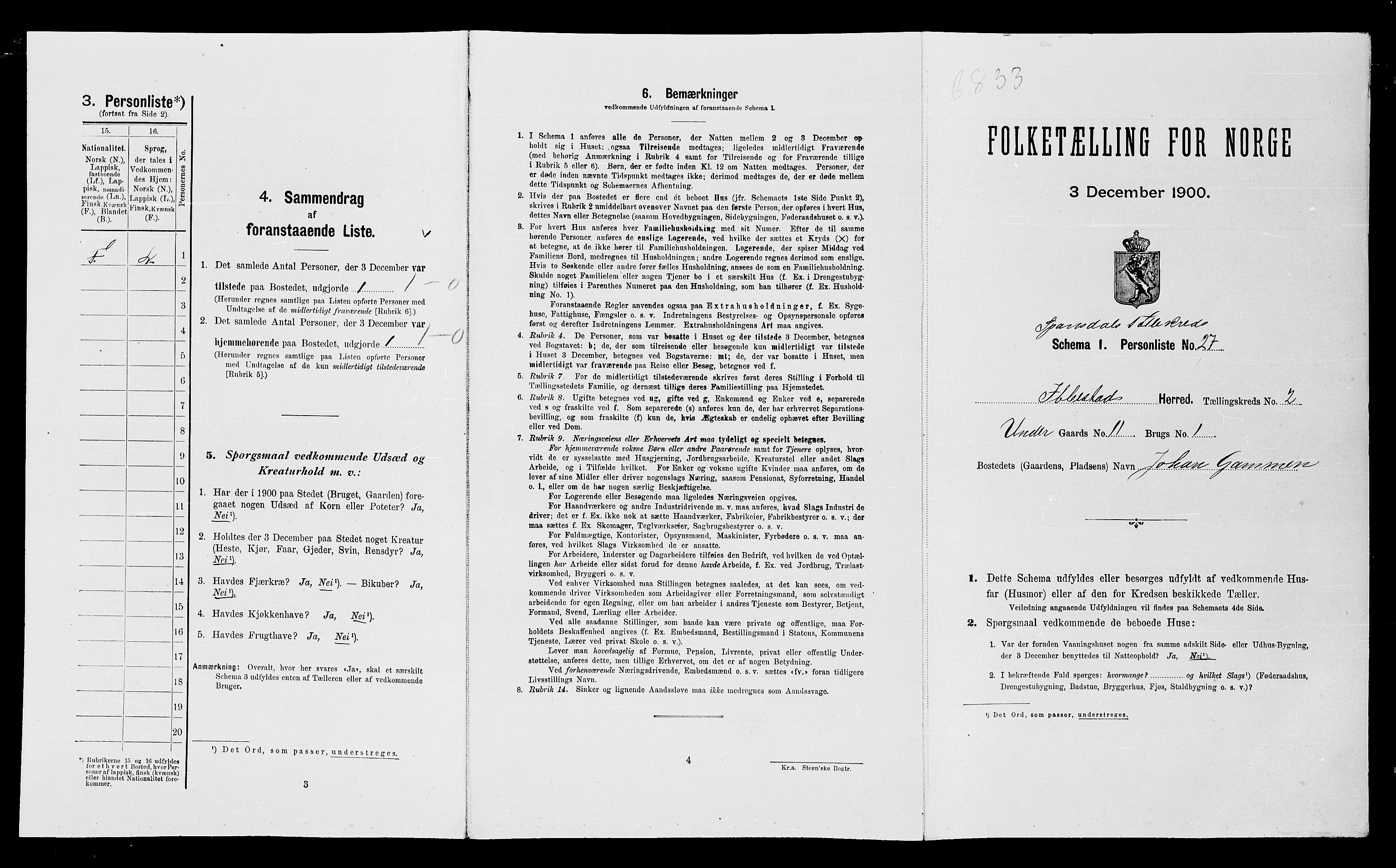 SATØ, Folketelling 1900 for 1917 Ibestad herred, 1900, s. 406
