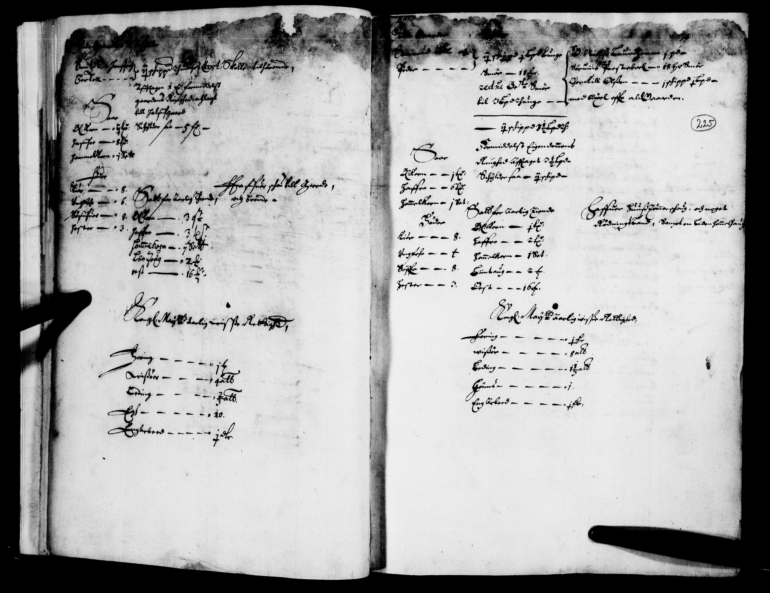 Rentekammeret inntil 1814, Realistisk ordnet avdeling, AV/RA-EA-4070/N/Nb/Nba/L0008: Nedre Romerike fogderi, 2. del, 1666, s. 224b-225a