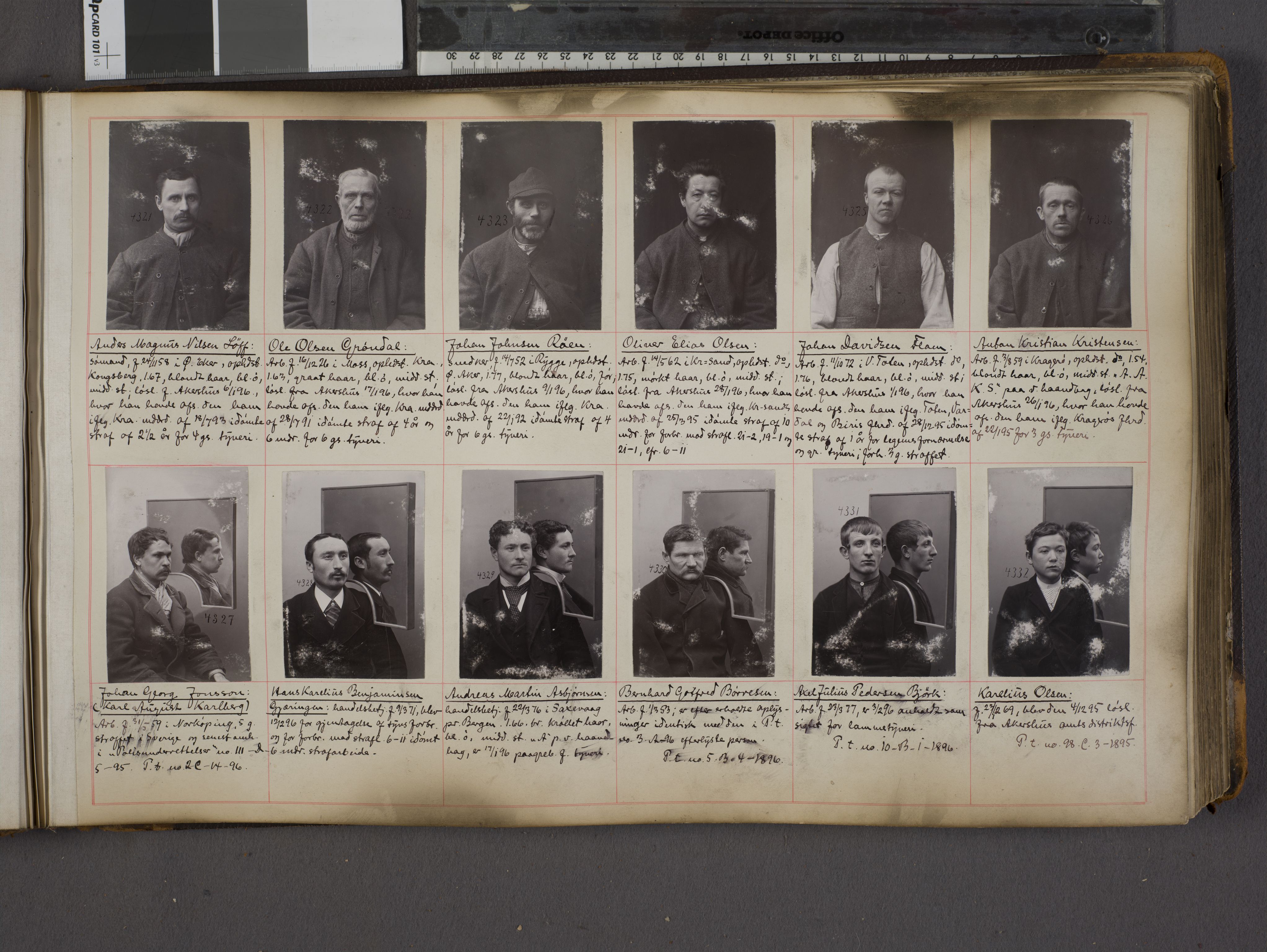 Oslo politikammer, Kriminalavdelingen, AV/SAO-A-11137/U/Ua/L0004: Forbryteralbum, 1895-1897, s. 25
