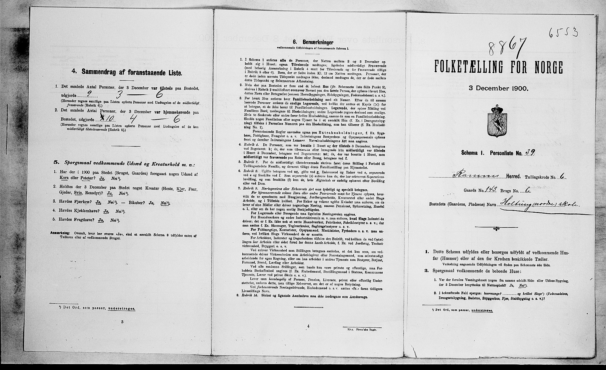 RA, Folketelling 1900 for 0718 Ramnes herred, 1900, s. 72