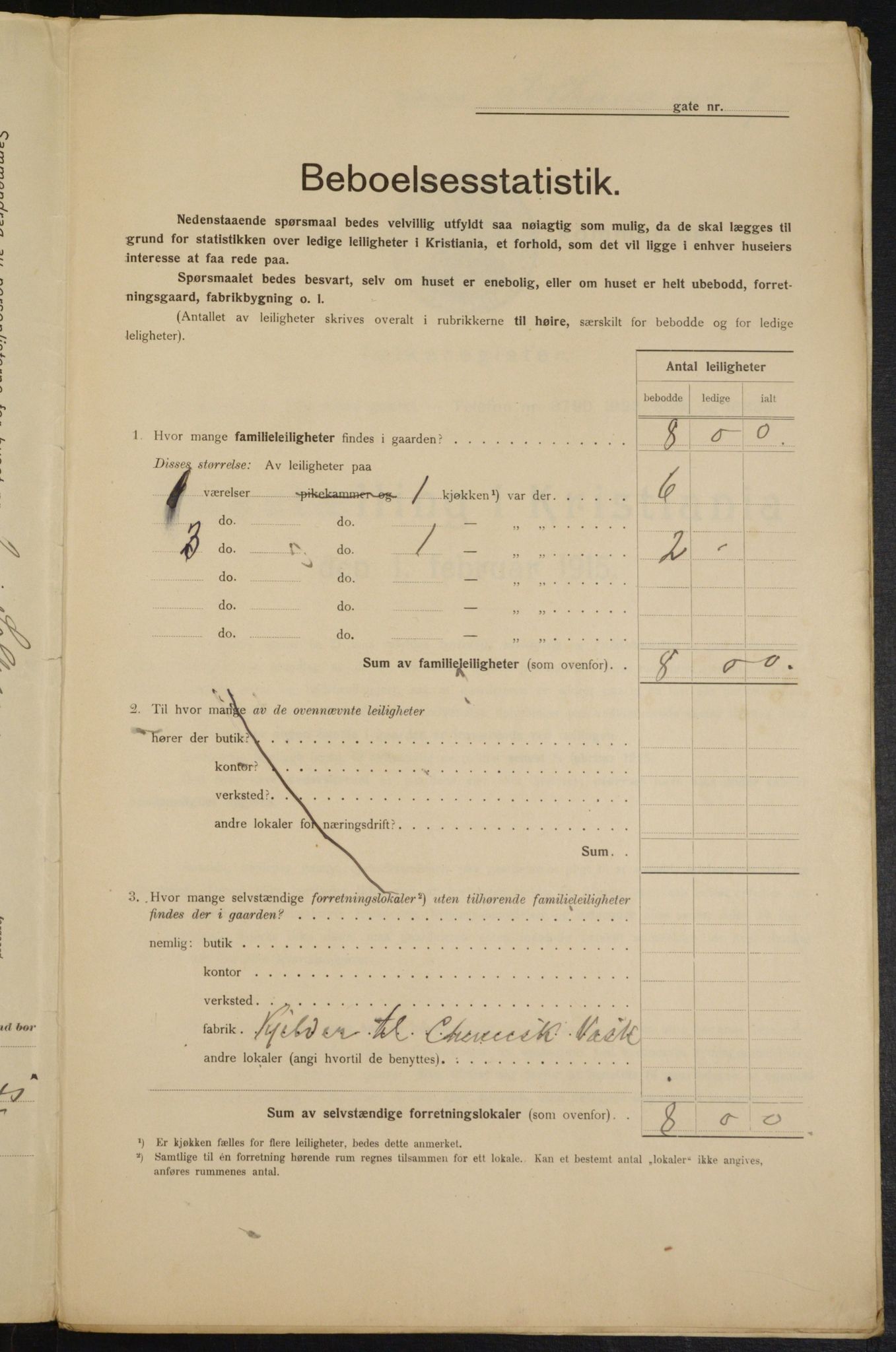 OBA, Kommunal folketelling 1.2.1915 for Kristiania, 1915, s. 99254