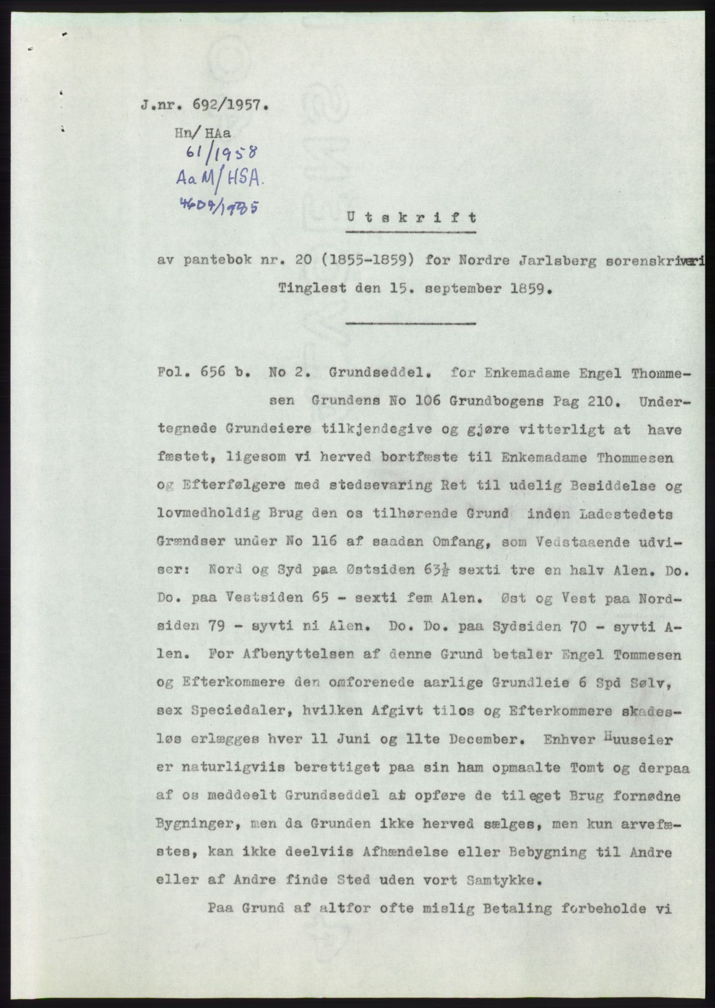 Statsarkivet i Kongsberg, SAKO/A-0001, 1957, s. 320