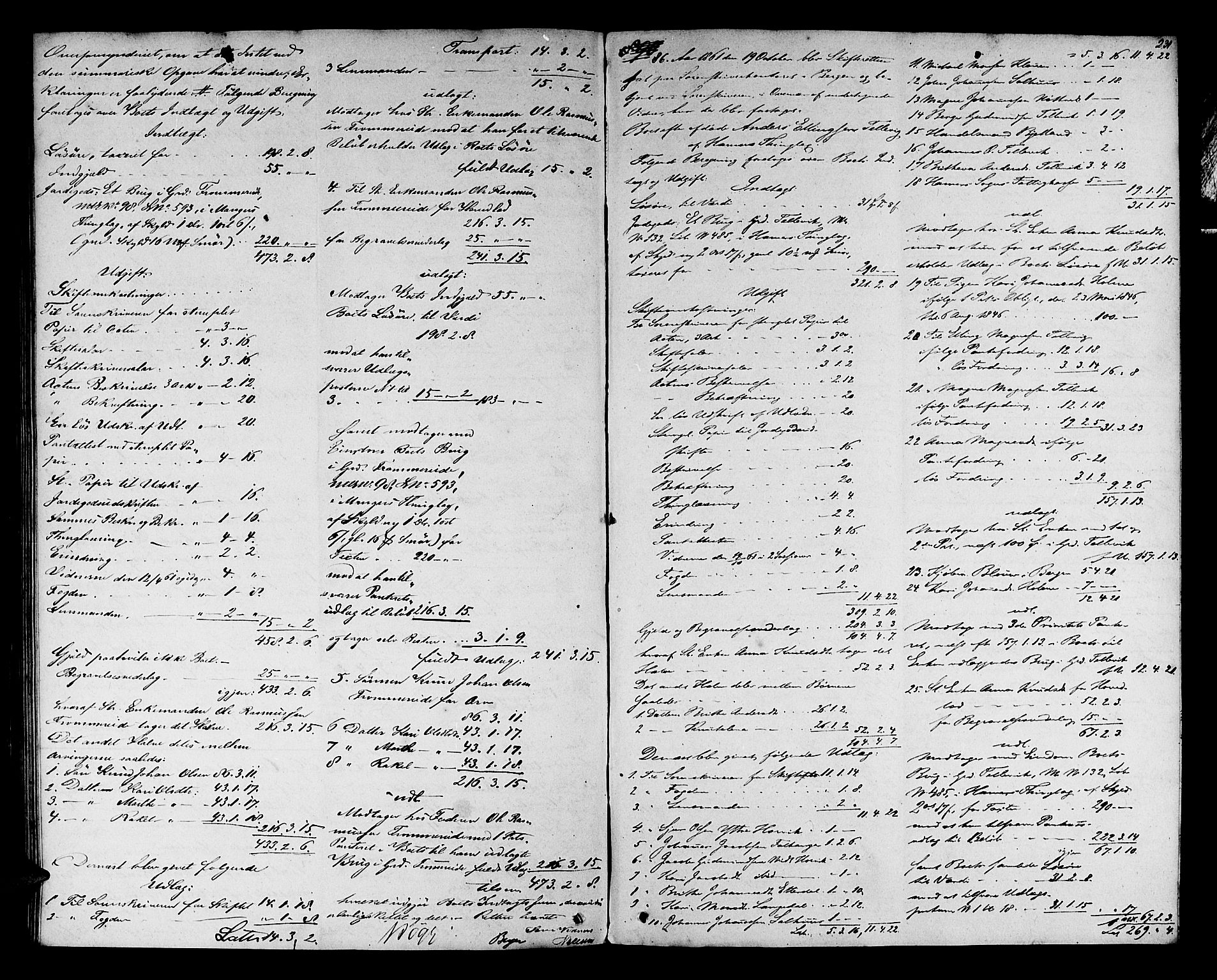 Nordhordland sorenskrivar, AV/SAB-A-2901/1/H/Hd/Hda/L0002: Skifteutlodningsprotokollar, 1845-1862, s. 230b-231a