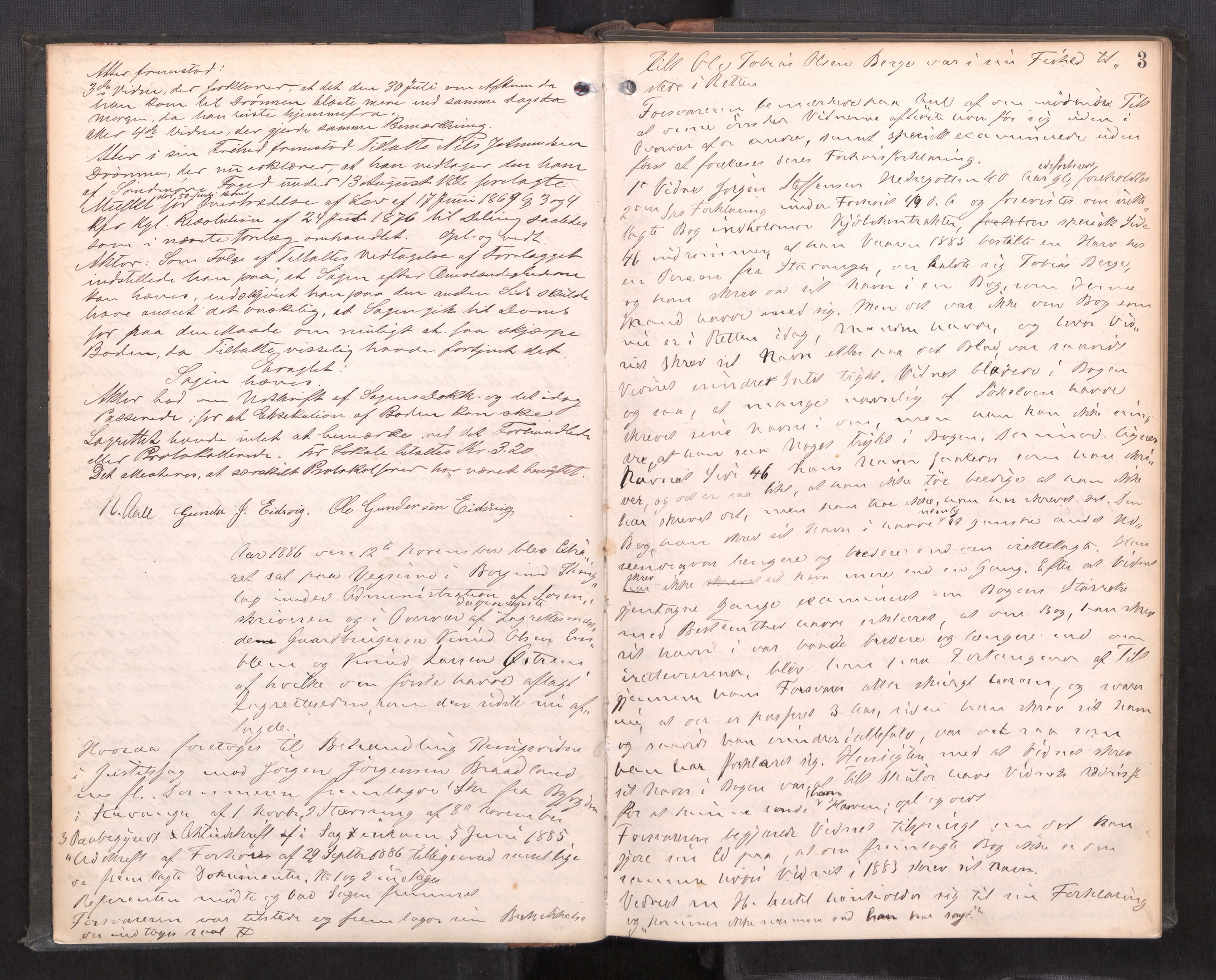 Nordre Sunnmøre sorenskriveri, AV/SAT-A-0006/1/1/1B/L0009: Ekstrarettsprotokoll 8, 1886-1893, s. 2b-3a