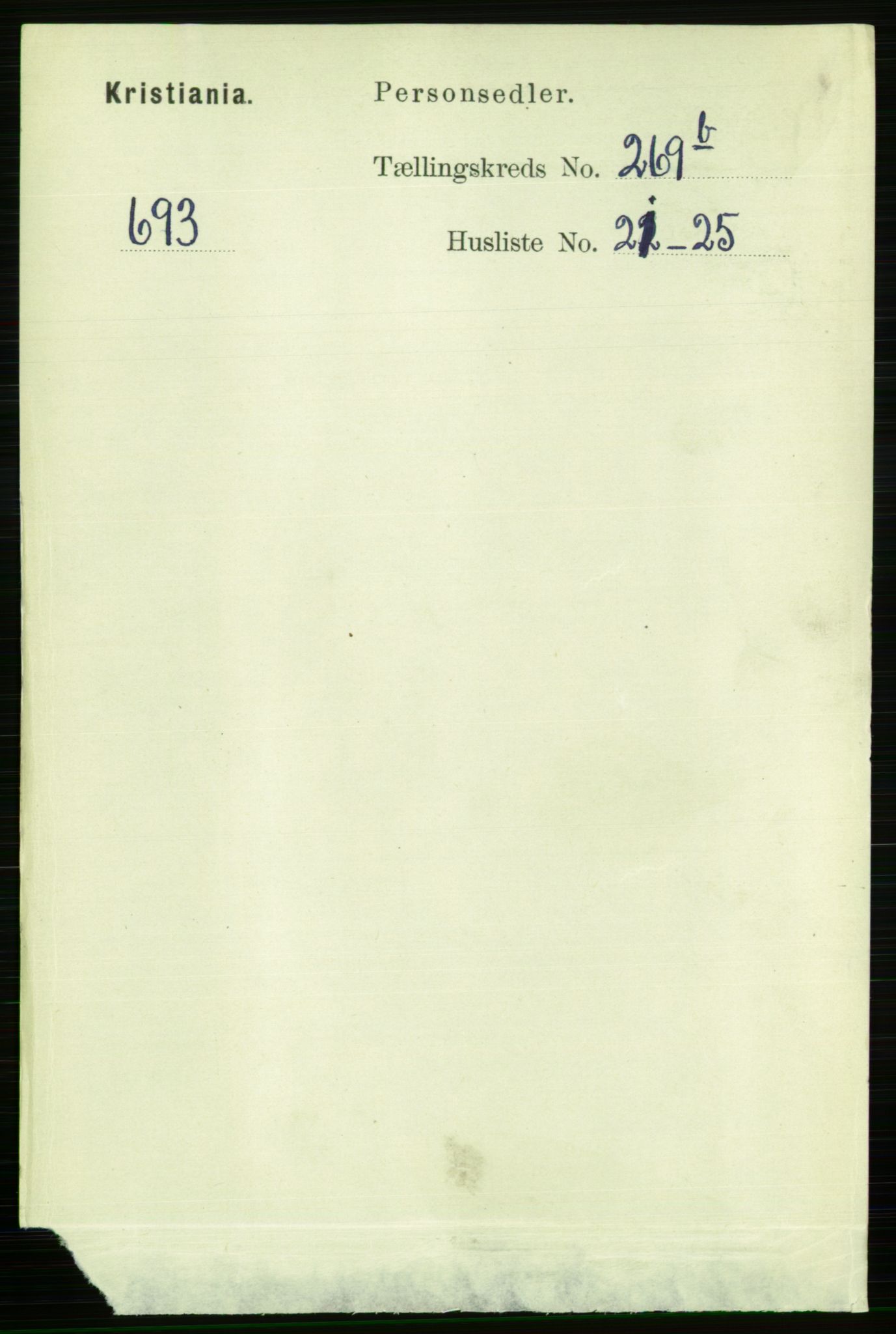 RA, Folketelling 1891 for 0301 Kristiania kjøpstad, 1891, s. 107406