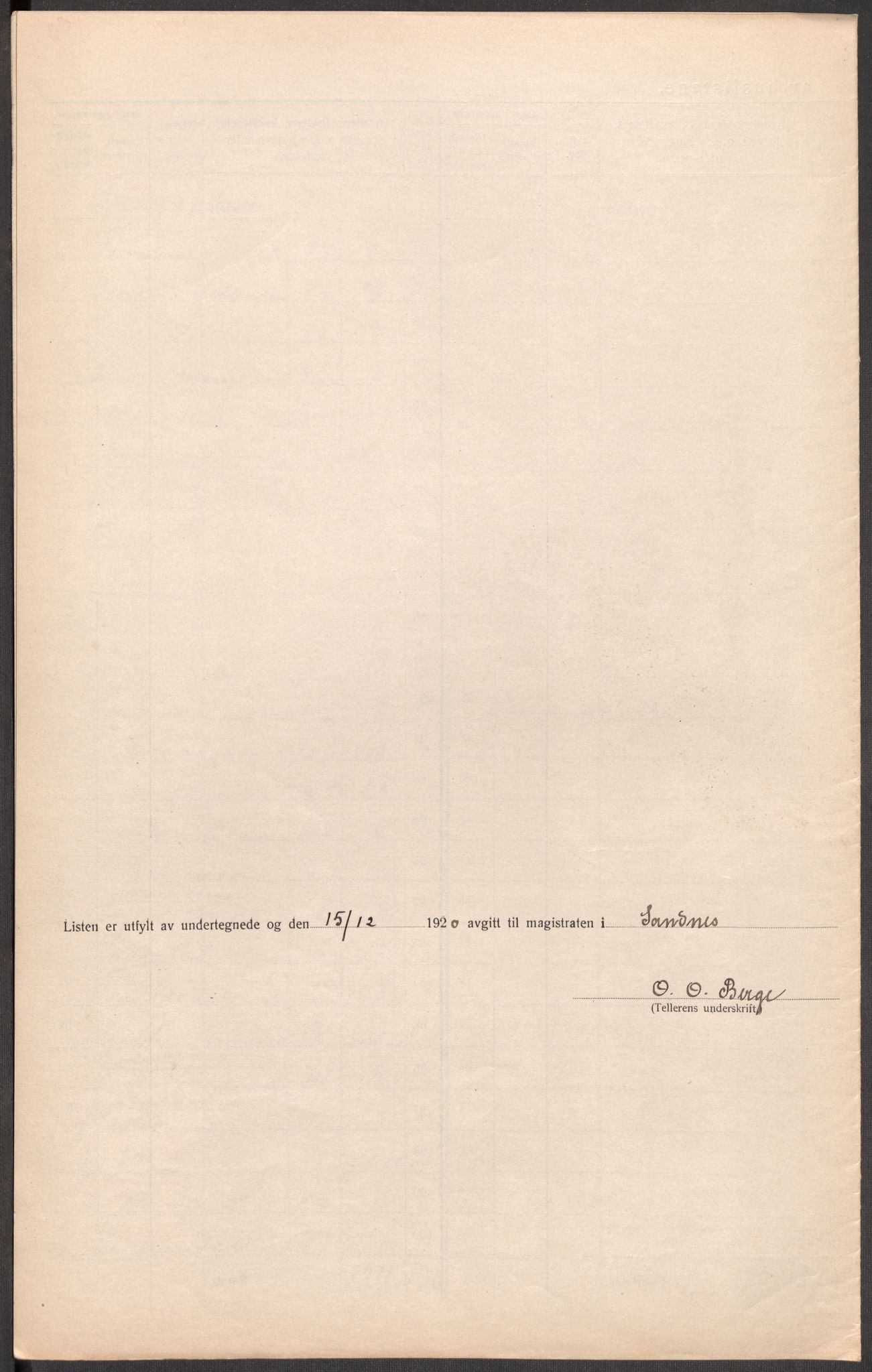 SAST, Folketelling 1920 for 1102 Sandnes ladested, 1920, s. 17