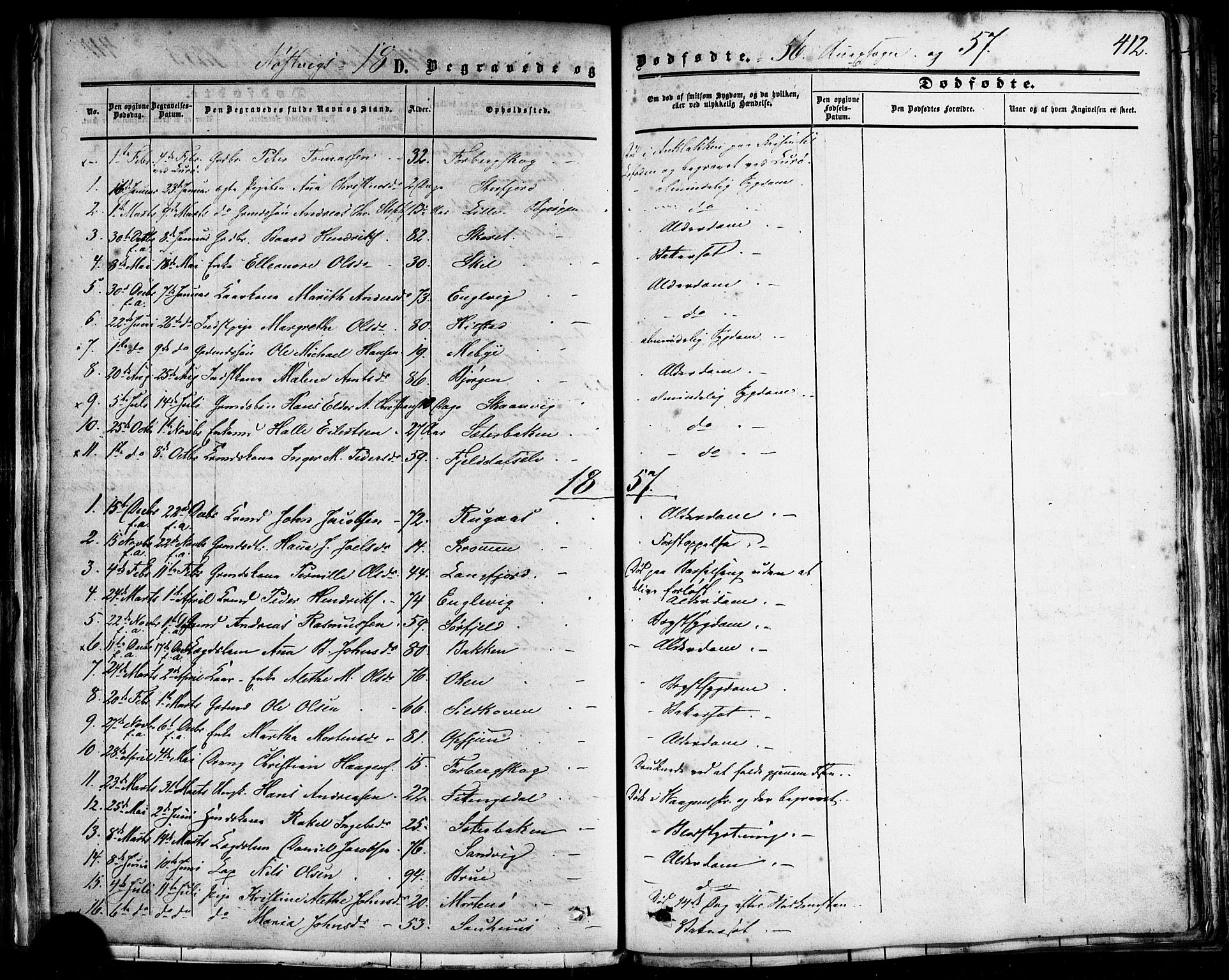 Ministerialprotokoller, klokkerbøker og fødselsregistre - Nordland, AV/SAT-A-1459/814/L0224: Ministerialbok nr. 814A05, 1834-1874, s. 412
