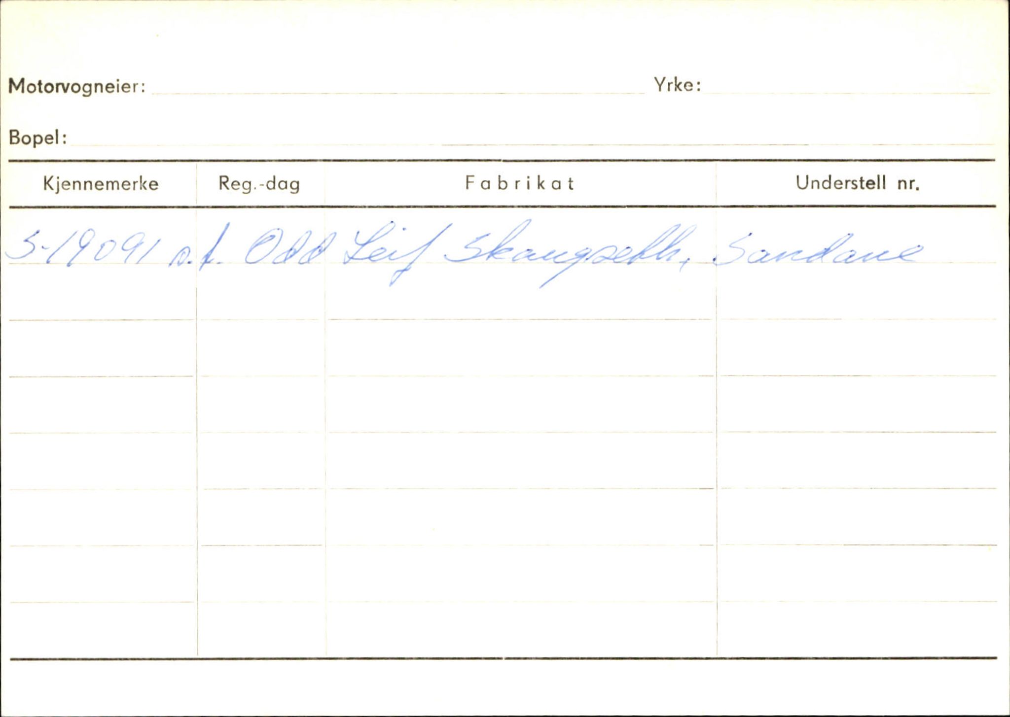 Statens vegvesen, Sogn og Fjordane vegkontor, SAB/A-5301/4/F/L0131: Eigarregister Høyanger P-Å. Stryn S-Å, 1945-1975, s. 1300