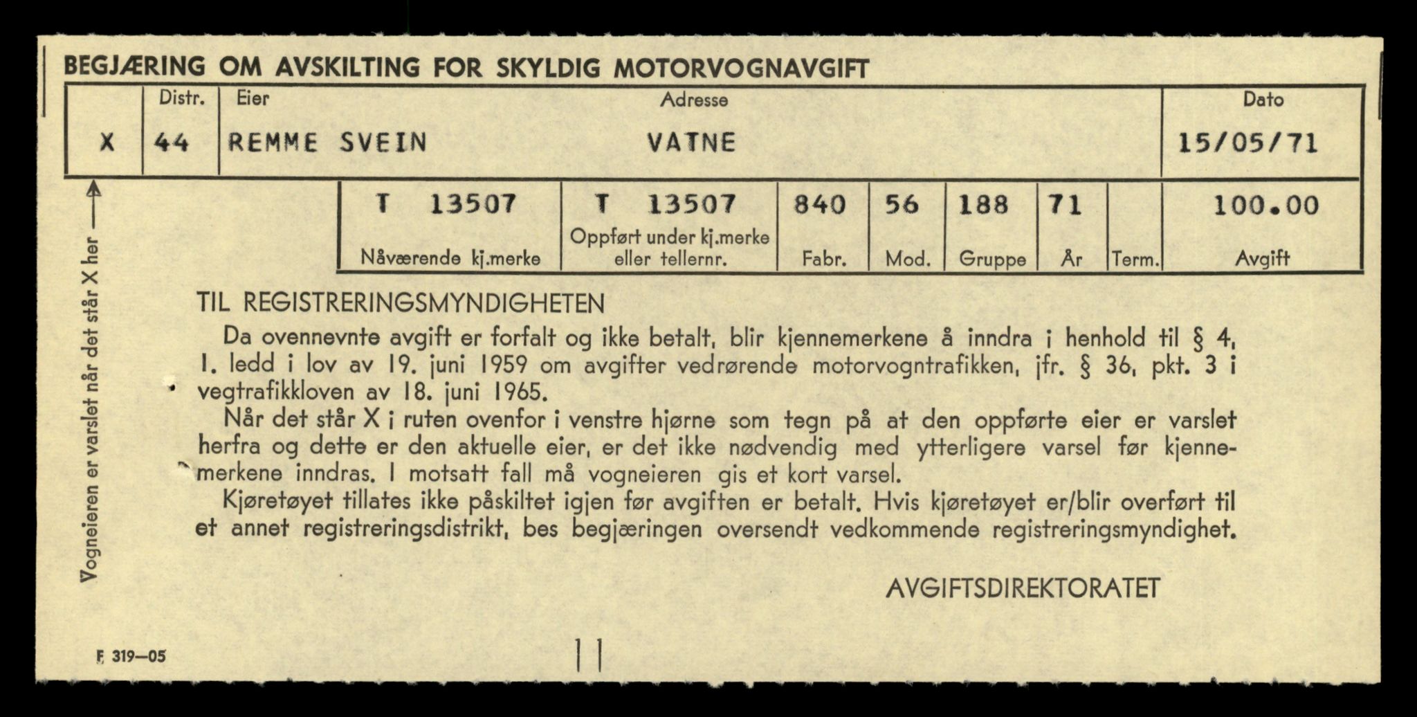 Møre og Romsdal vegkontor - Ålesund trafikkstasjon, AV/SAT-A-4099/F/Fe/L0039: Registreringskort for kjøretøy T 13361 - T 13530, 1927-1998, s. 2602