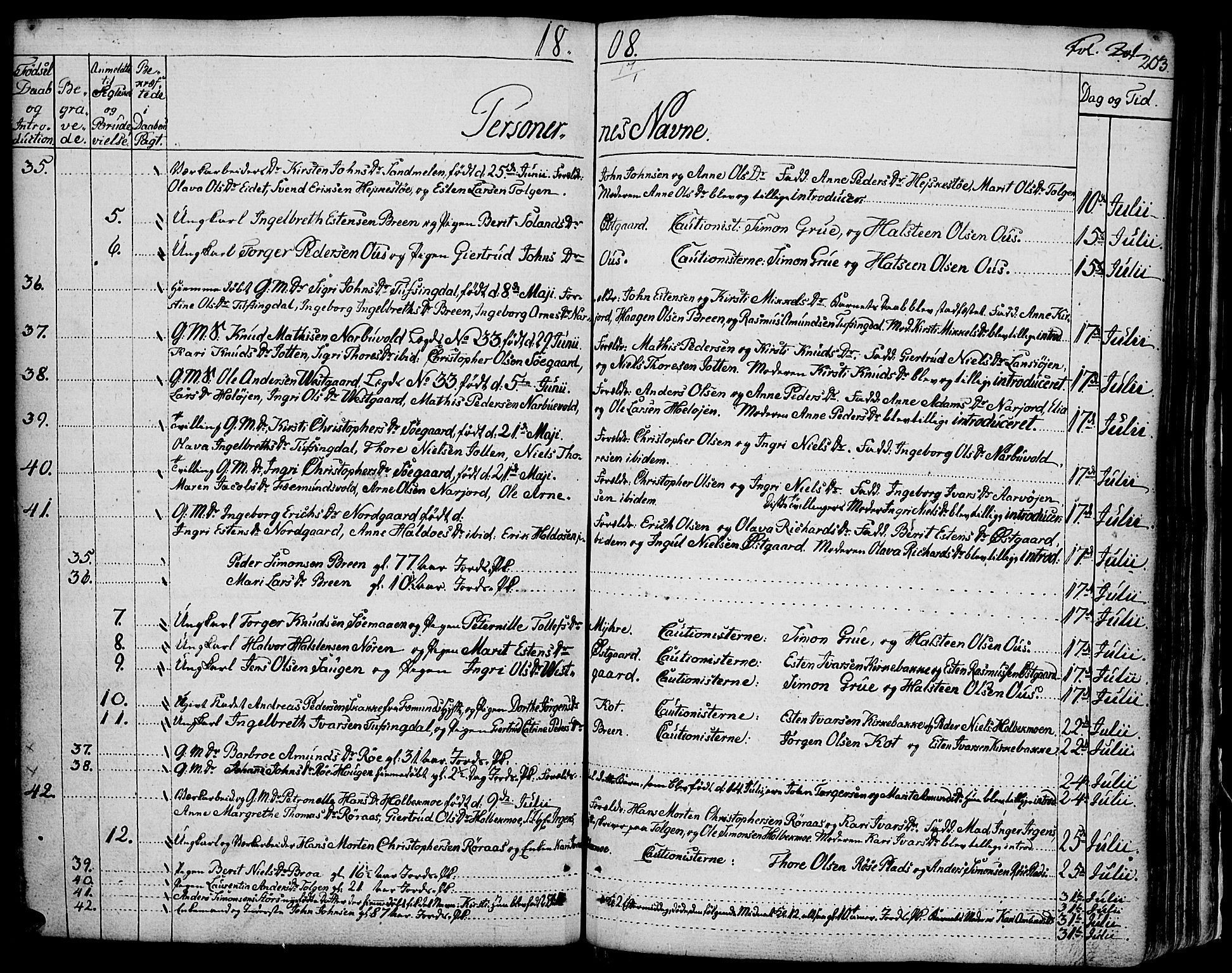 Tolga prestekontor, AV/SAH-PREST-062/K/L0003: Ministerialbok nr. 3, 1786-1814, s. 203