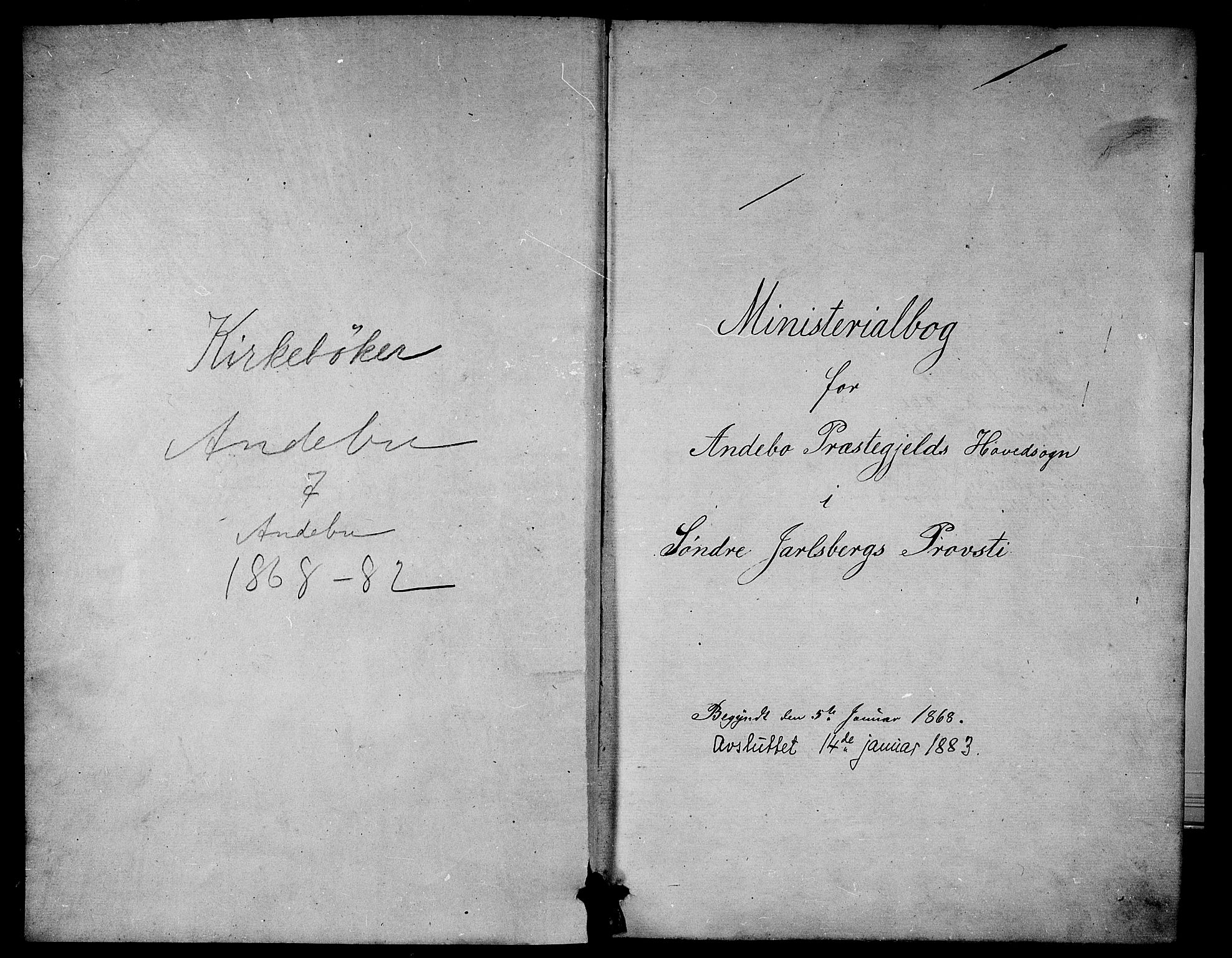 Andebu kirkebøker, SAKO/A-336/G/Ga/L0004: Klokkerbok nr. I 4, 1868-1882