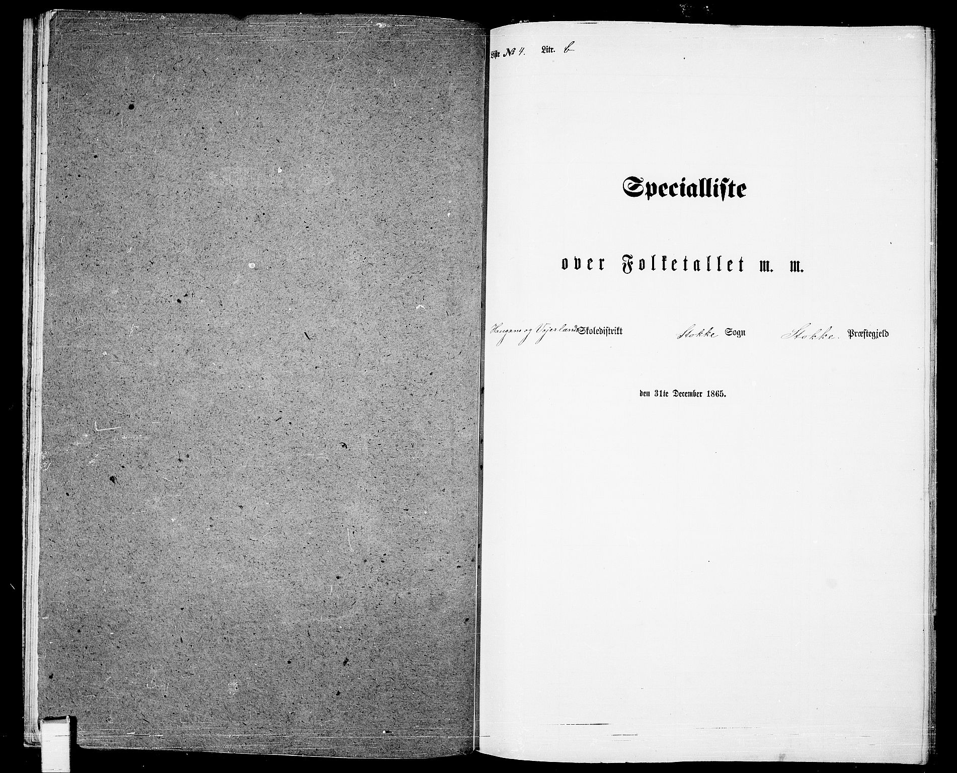 RA, Folketelling 1865 for 0720P Stokke prestegjeld, 1865, s. 93