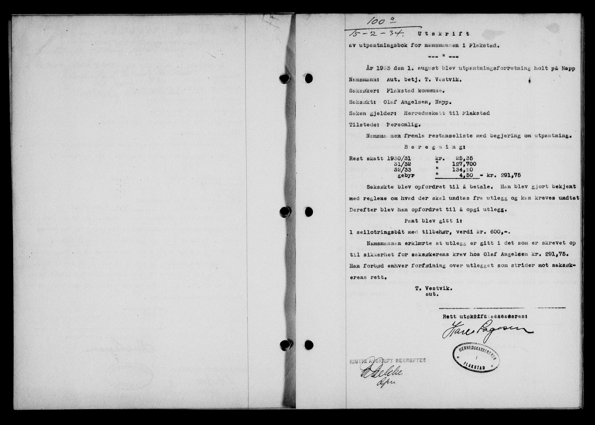 Lofoten sorenskriveri, AV/SAT-A-0017/1/2/2C/L0029b: Pantebok nr. 29b, 1934-1934, Tingl.dato: 15.02.1934