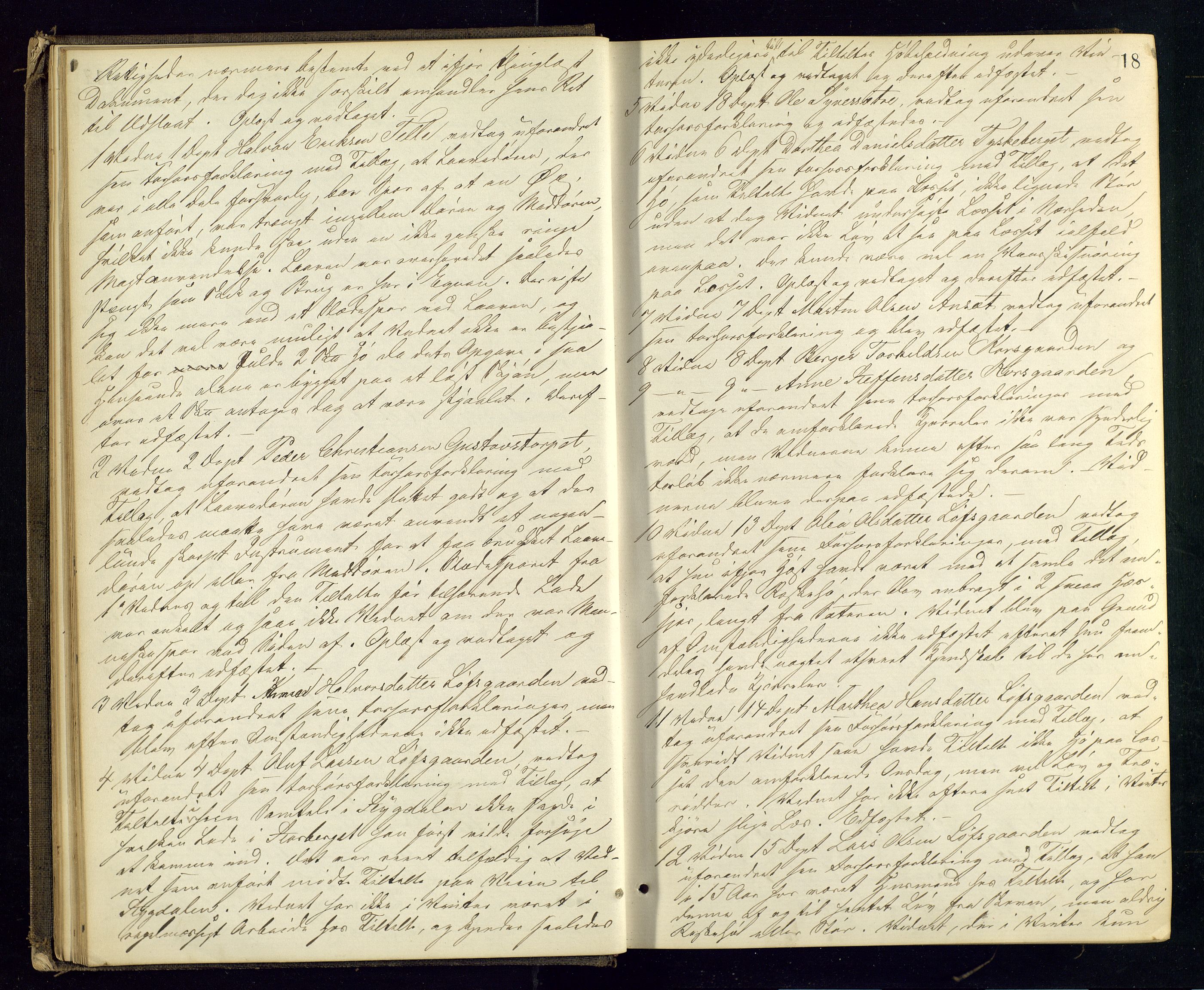 Solør tingrett, AV/SAH-TING-008/G/Gc/Gca/L0012: Ekstrarettsprotokoll, 1864-1869, s. 18