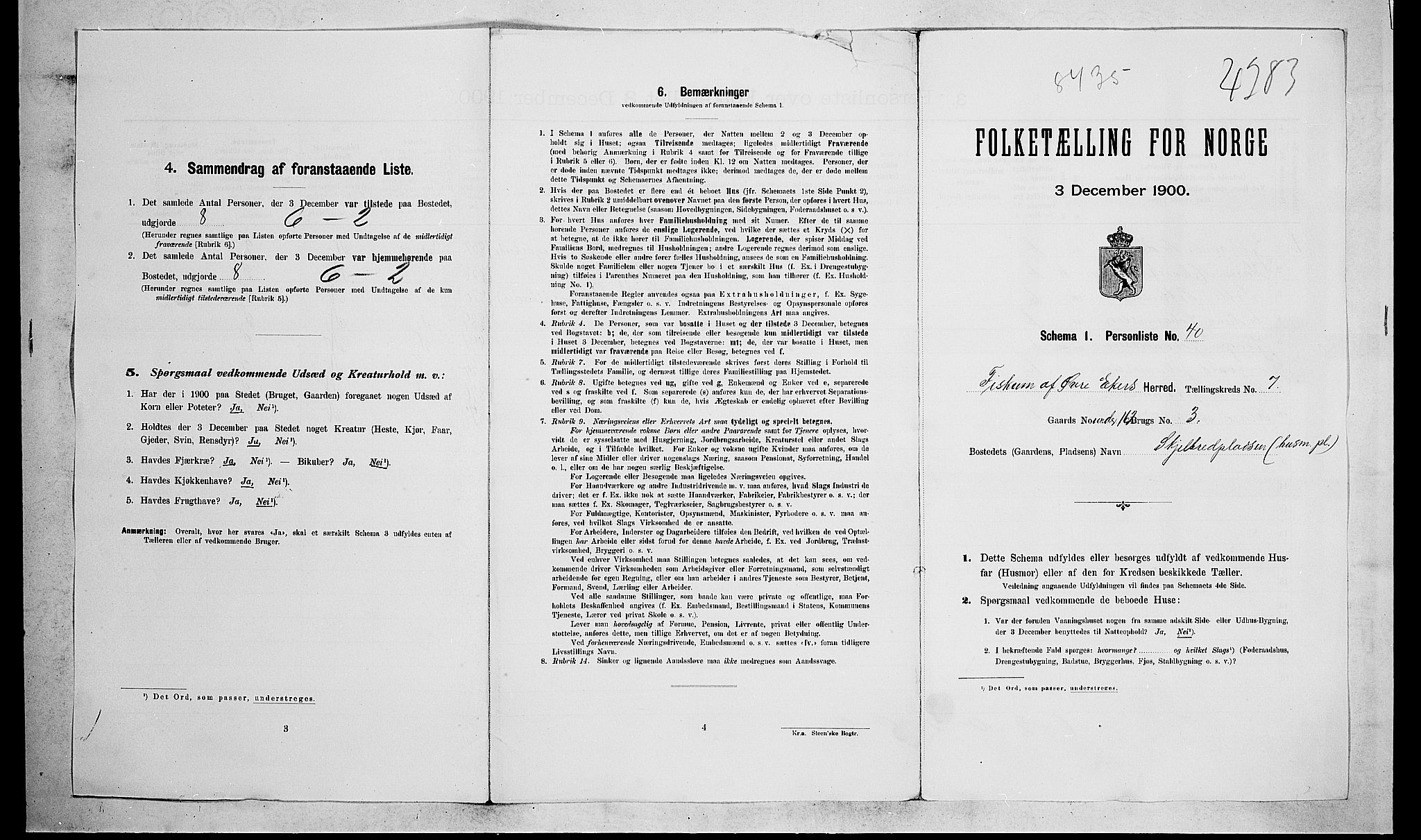 RA, Folketelling 1900 for 0624 Øvre Eiker herred, 1900, s. 76