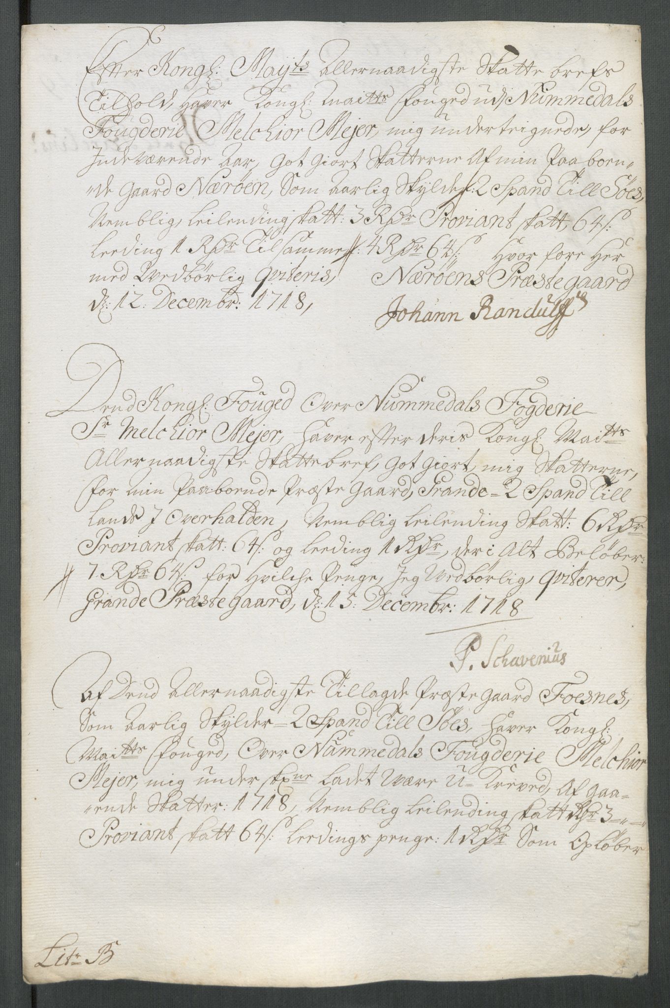 Rentekammeret inntil 1814, Reviderte regnskaper, Fogderegnskap, AV/RA-EA-4092/R64/L4439: Fogderegnskap Namdal, 1718, s. 195