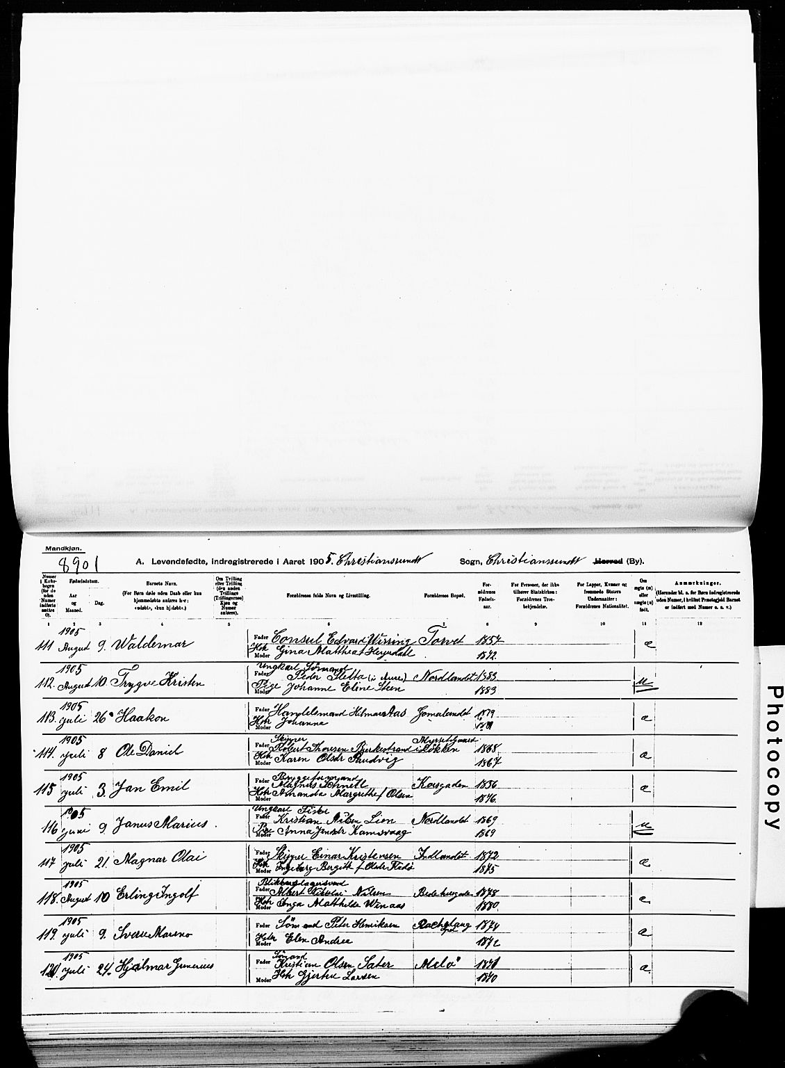 Ministerialprotokoller, klokkerbøker og fødselsregistre - Møre og Romsdal, AV/SAT-A-1454/572/L0858: Ministerialbok nr. 572D02, 1903-1912