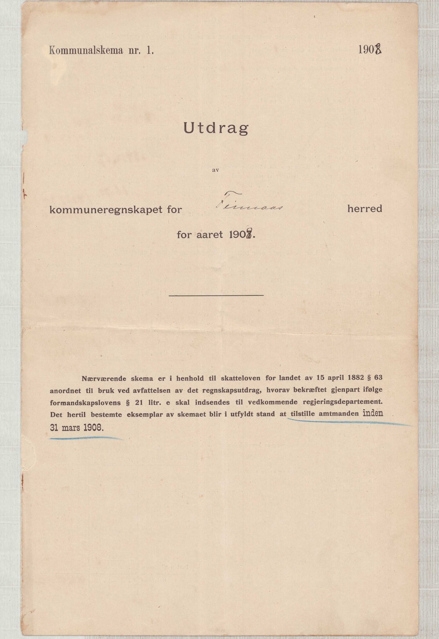 Finnaas kommune. Heradskassen, IKAH/1218a-121/R/Ra/Raa/L0001/0001: Årsrekneskap / Utdrag av kommunerekneskapet, 1904-1910, s. 25