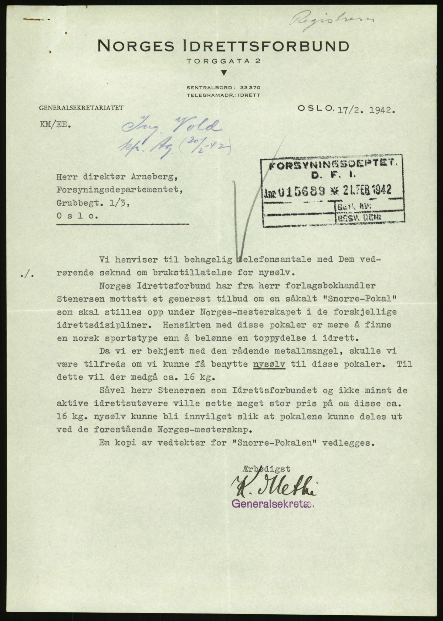 Direktoratet for industriforsyning, Sekretariatet, AV/RA-S-4153/D/Df/L0054: 9. Metallkontoret, 1940-1945, s. 553