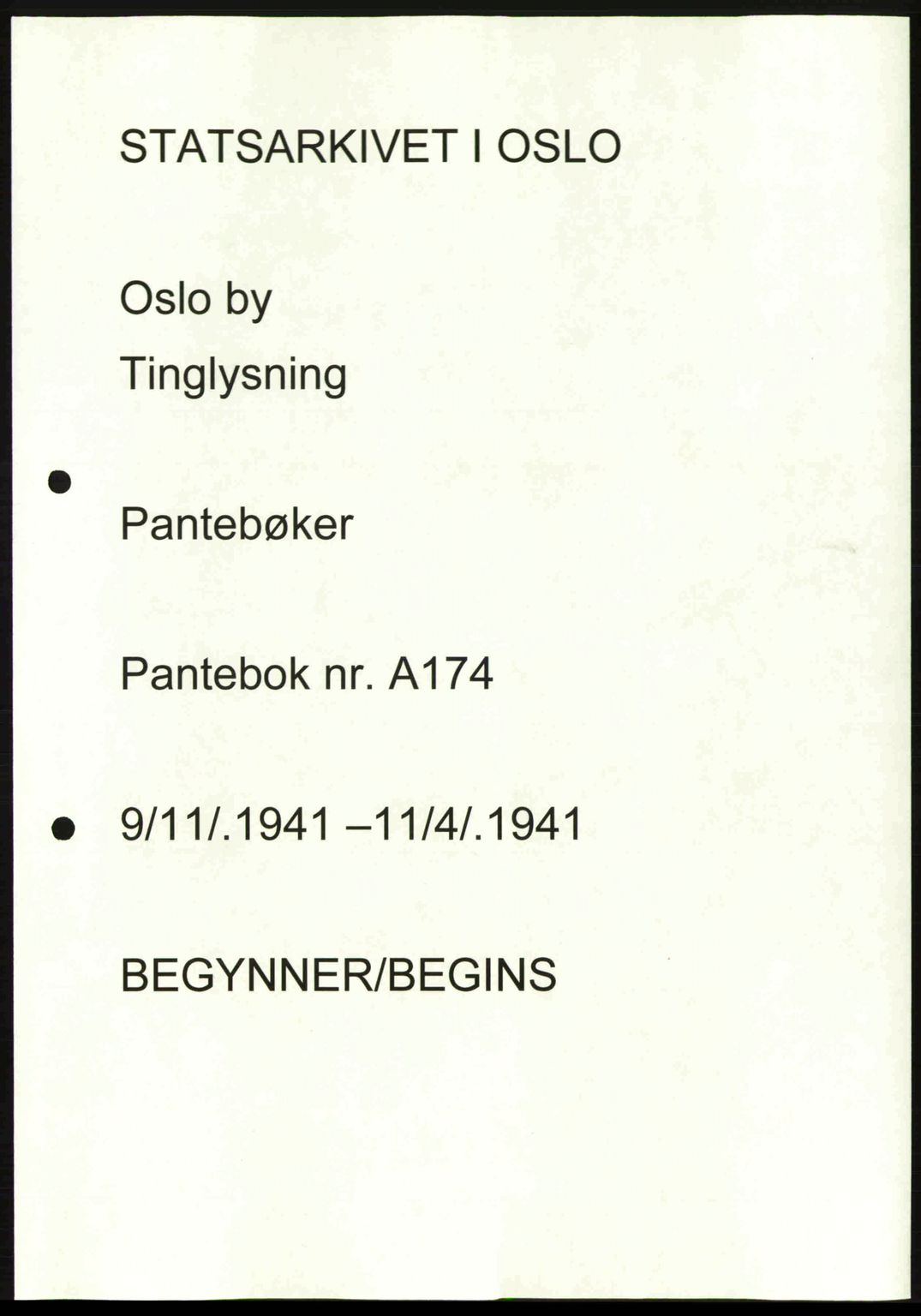 Aker herredsskriveri, SAO/A-10896/G/Gb/Gba/Gbab/L0050: Pantebok nr. A174, 1941-1941