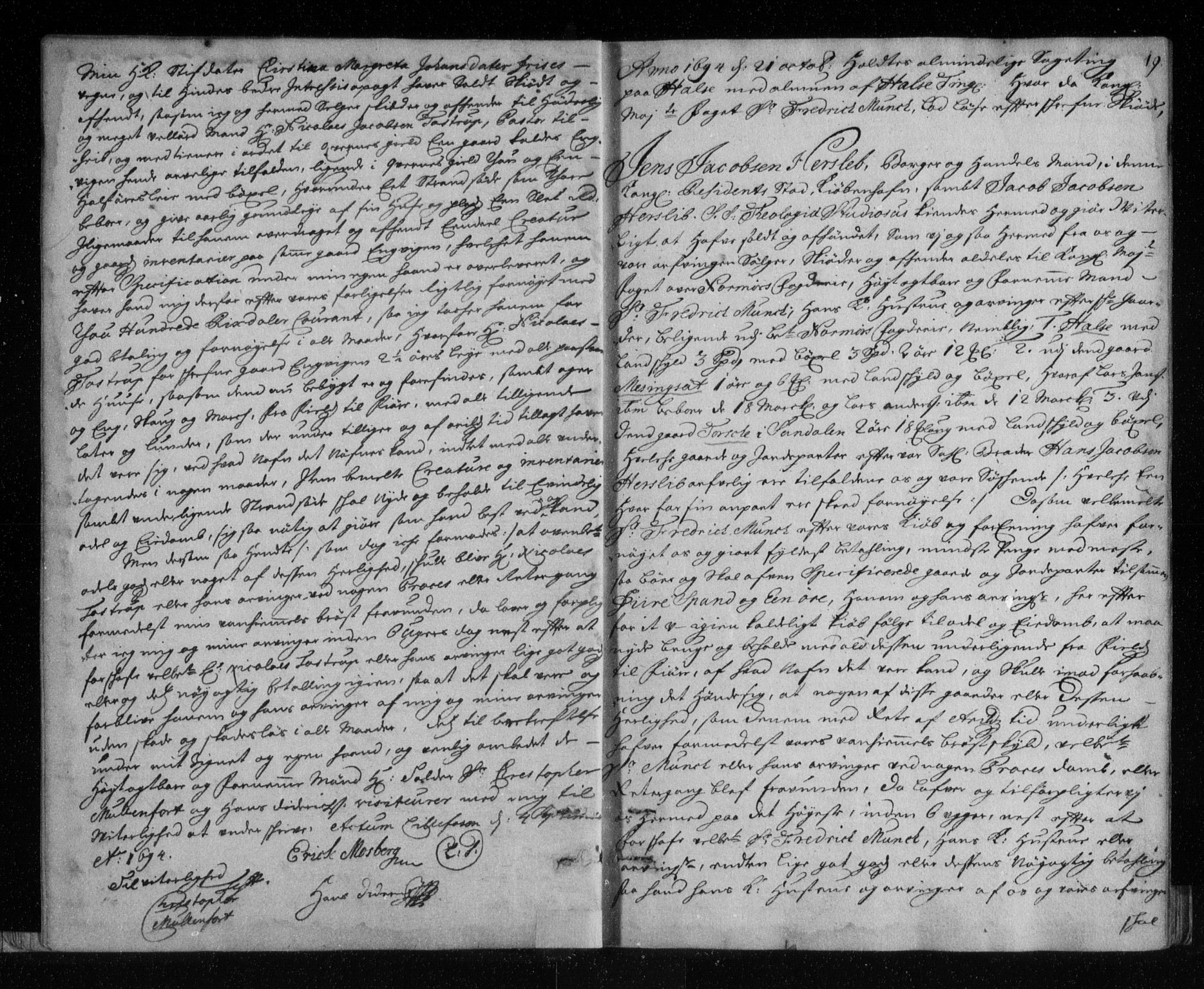 Nordmøre sorenskriveri, SAT/A-4132/1/2/2Ca/L0001: Pantebok nr. A, 1692-1698, s. 19