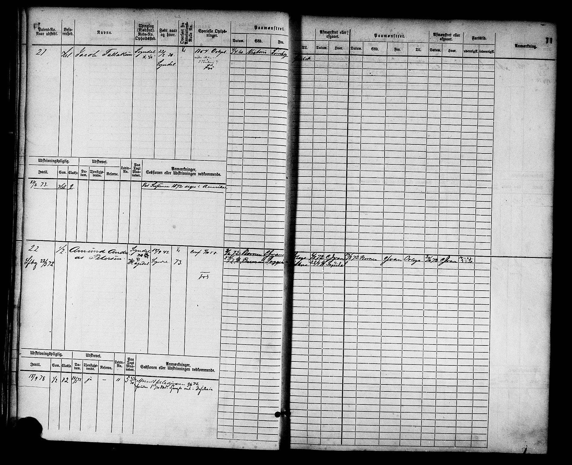 Sogndal mønstringskrets, SAK/2031-0020/F/Fb/L0001: Hovedrulle nr. 1-382, P-2, 1870-1889, s. 14