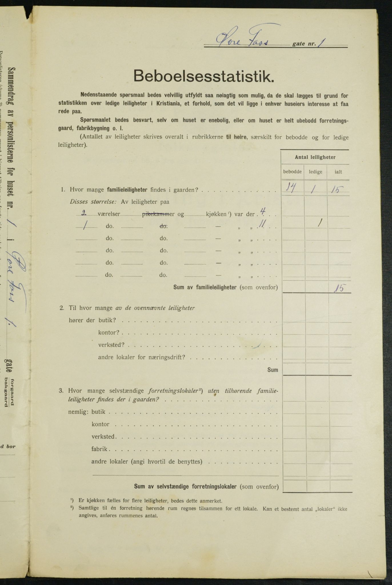 OBA, Kommunal folketelling 1.2.1913 for Kristiania, 1913, s. 129403