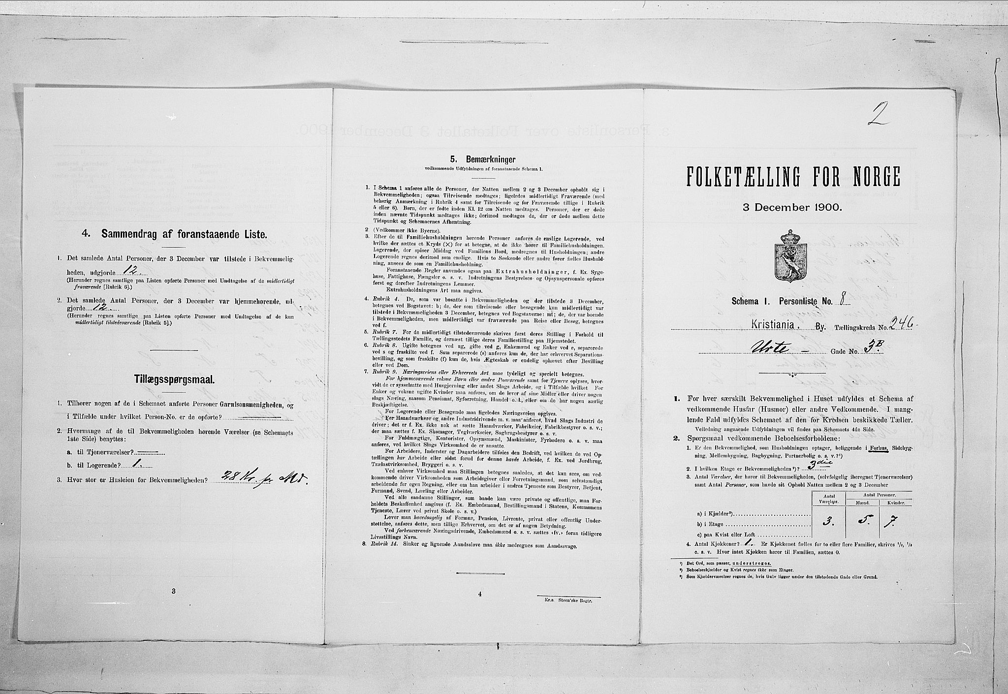 SAO, Folketelling 1900 for 0301 Kristiania kjøpstad, 1900, s. 108517