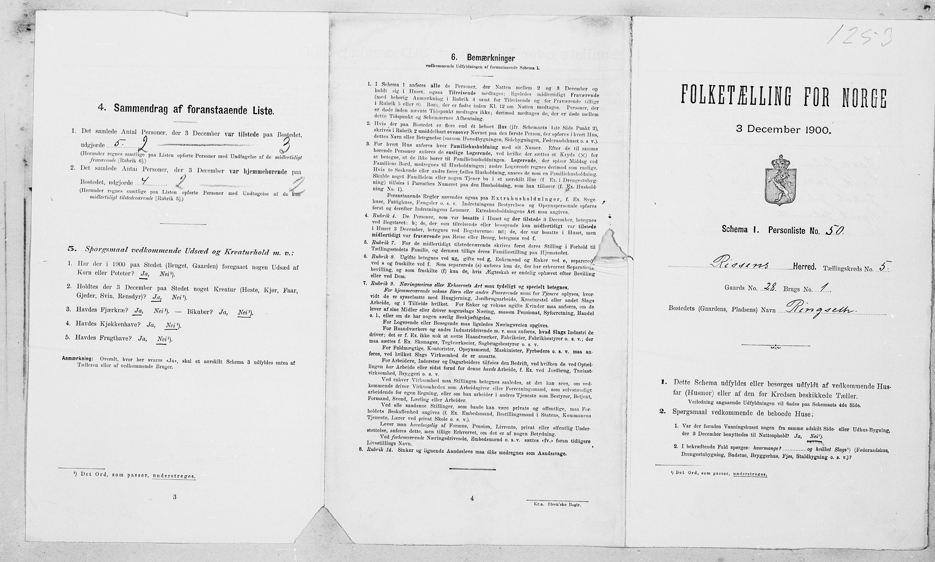 SAT, Folketelling 1900 for 1624 Rissa herred, 1900, s. 669