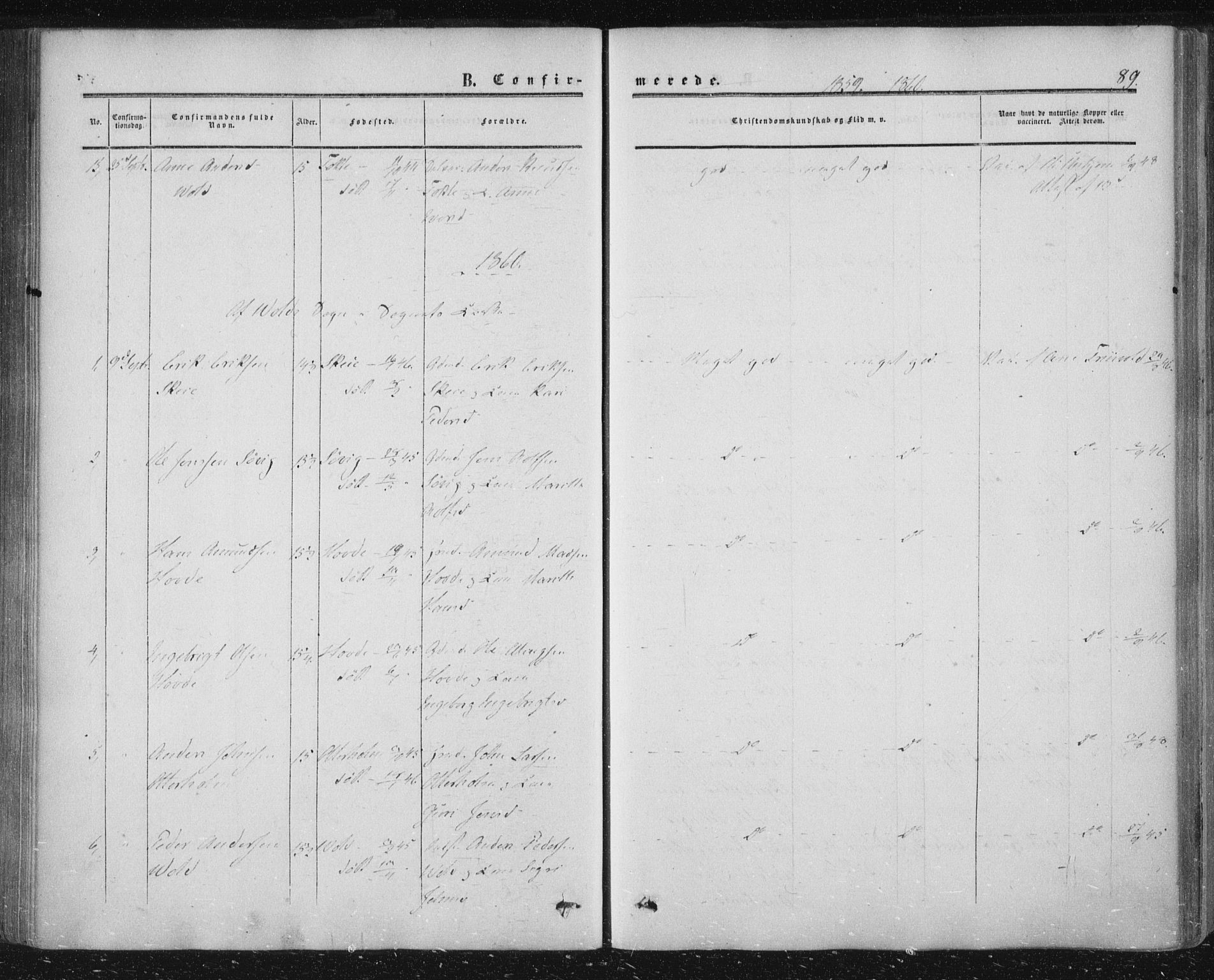 Ministerialprotokoller, klokkerbøker og fødselsregistre - Møre og Romsdal, AV/SAT-A-1454/543/L0562: Ministerialbok nr. 543A02, 1854-1884, s. 89